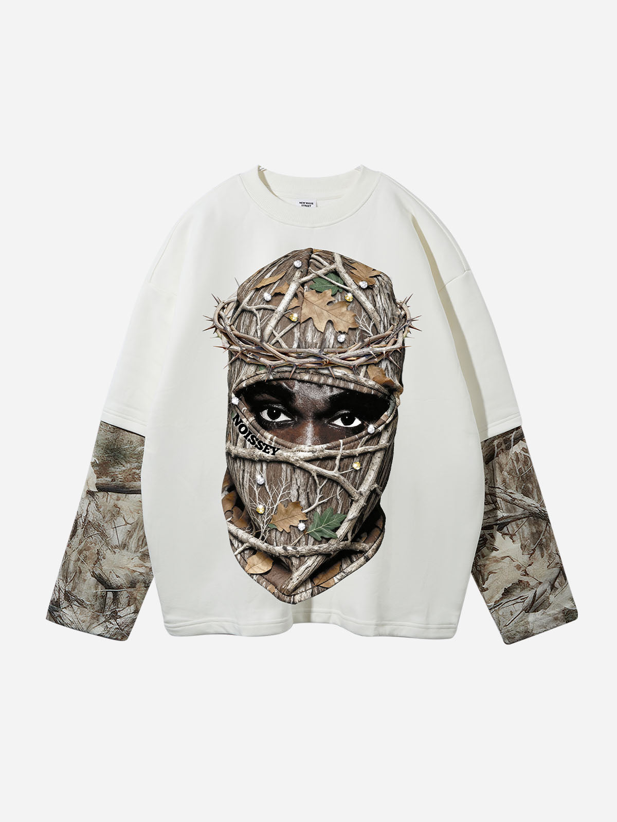 Real tree Camouflage Headgear Print Long-Sleeve Shirt