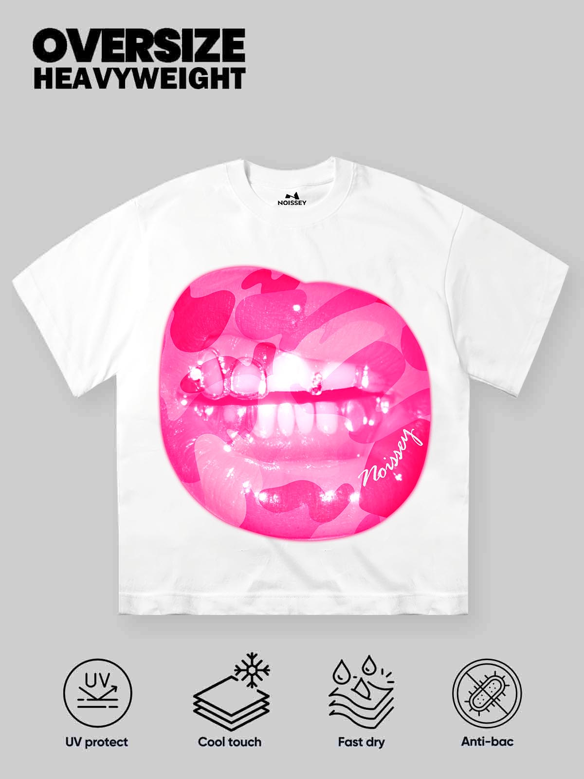 Pink Camo Lip Drill Graphic T-Shirt | Edgy Y2K Streetwear