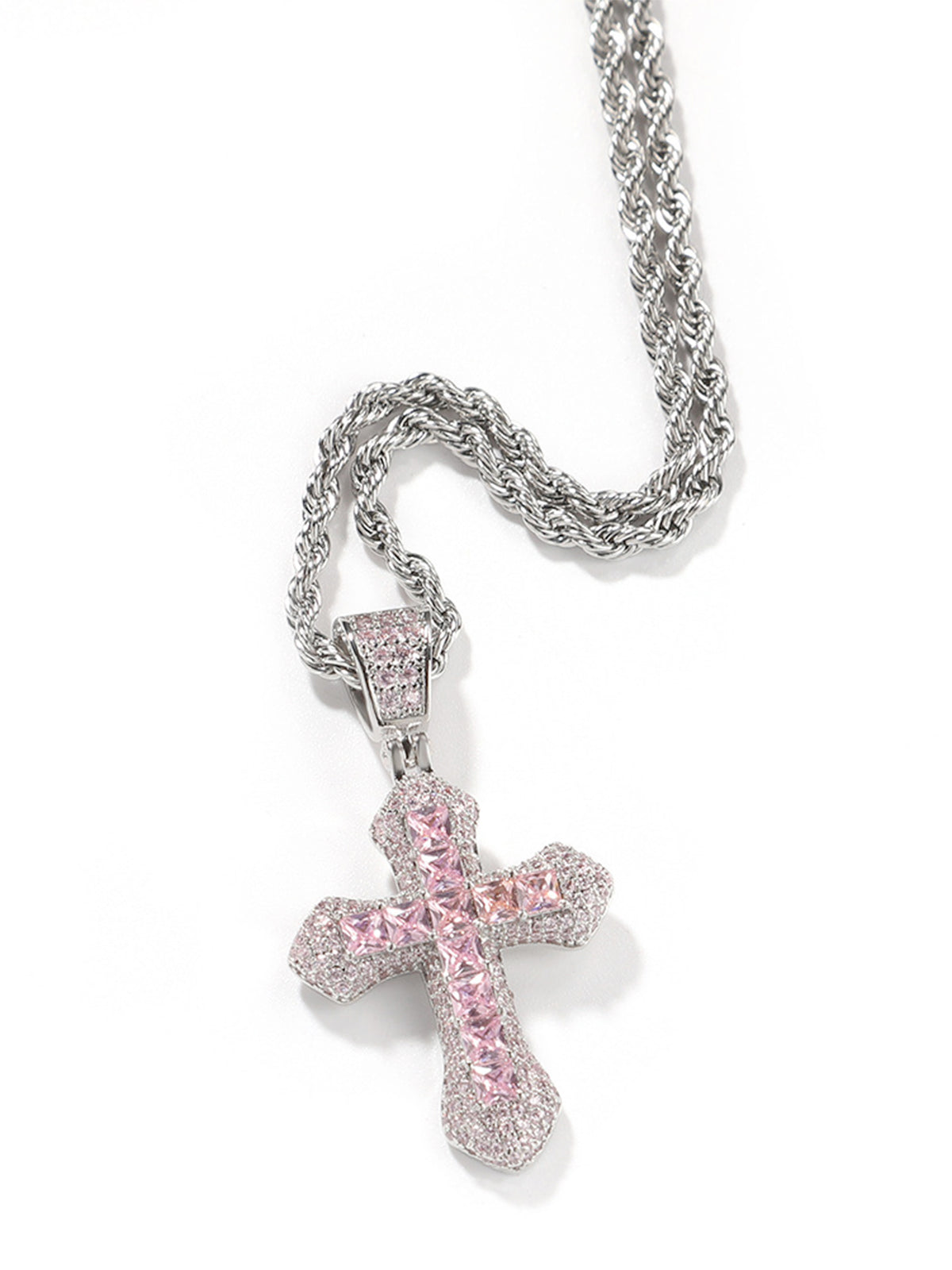 Full Pave Cross Necklace
