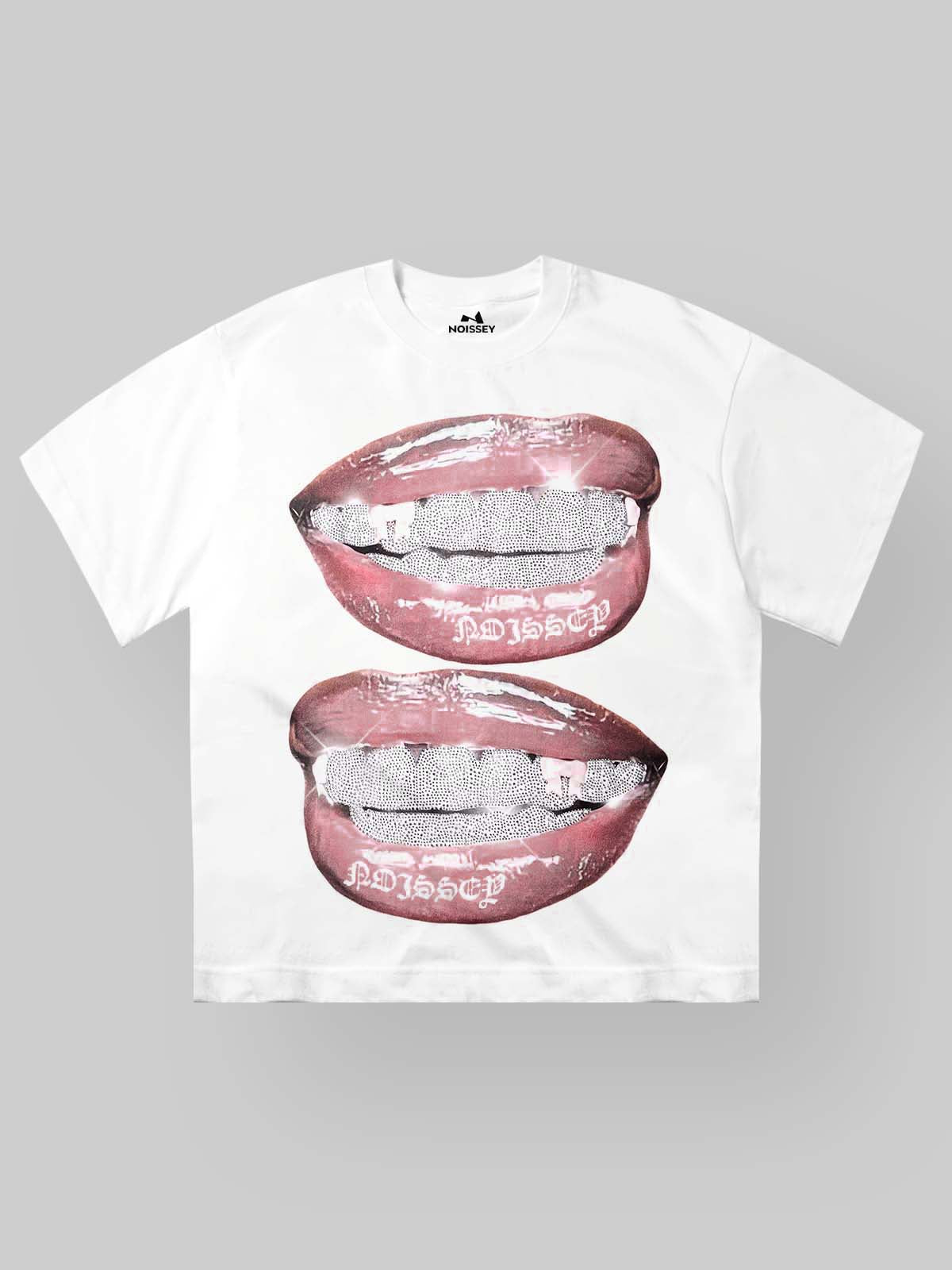 3D Rhinestone Grillz Tee | Authentic "Iced Out" Crystal Detail | NOISSEY