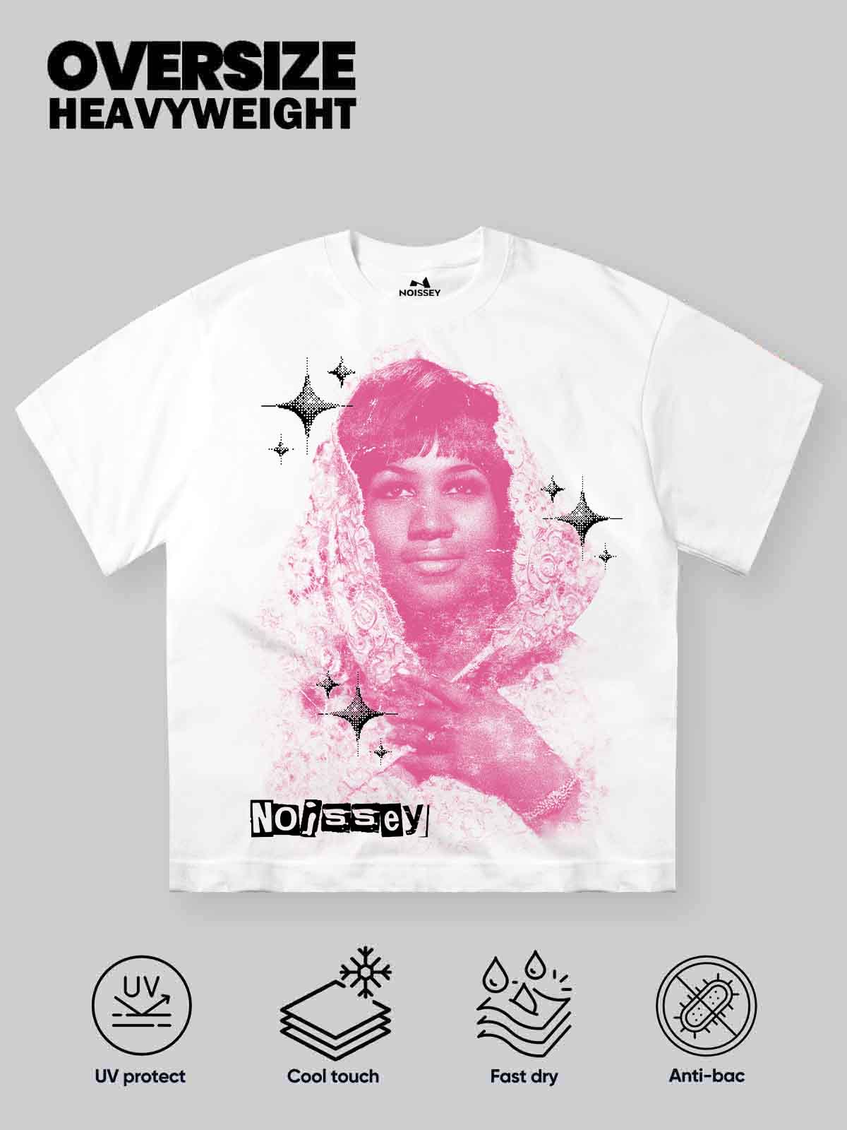 NOISSEY "VINTAGE GLOW" PINK-TONE LEGEND PORTRAIT GRAPHIC TEE