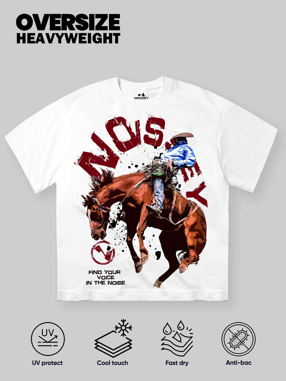 NOISSEY "COWBOY CONQUER" GRAPHIC OVERSIZED T-SHIRT
