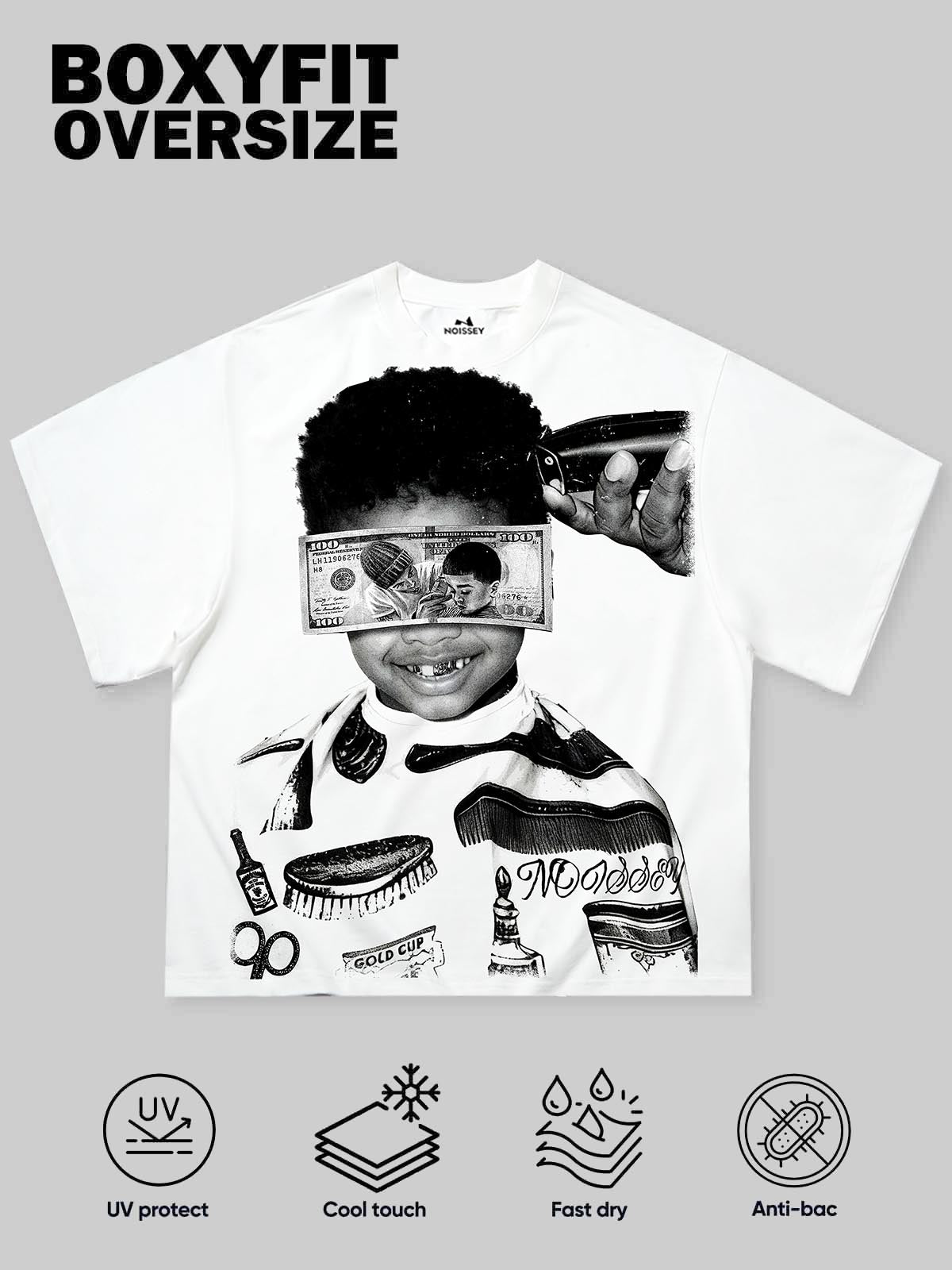 "Memorable Moments" Character Printed Boxy Oversized T-shirt