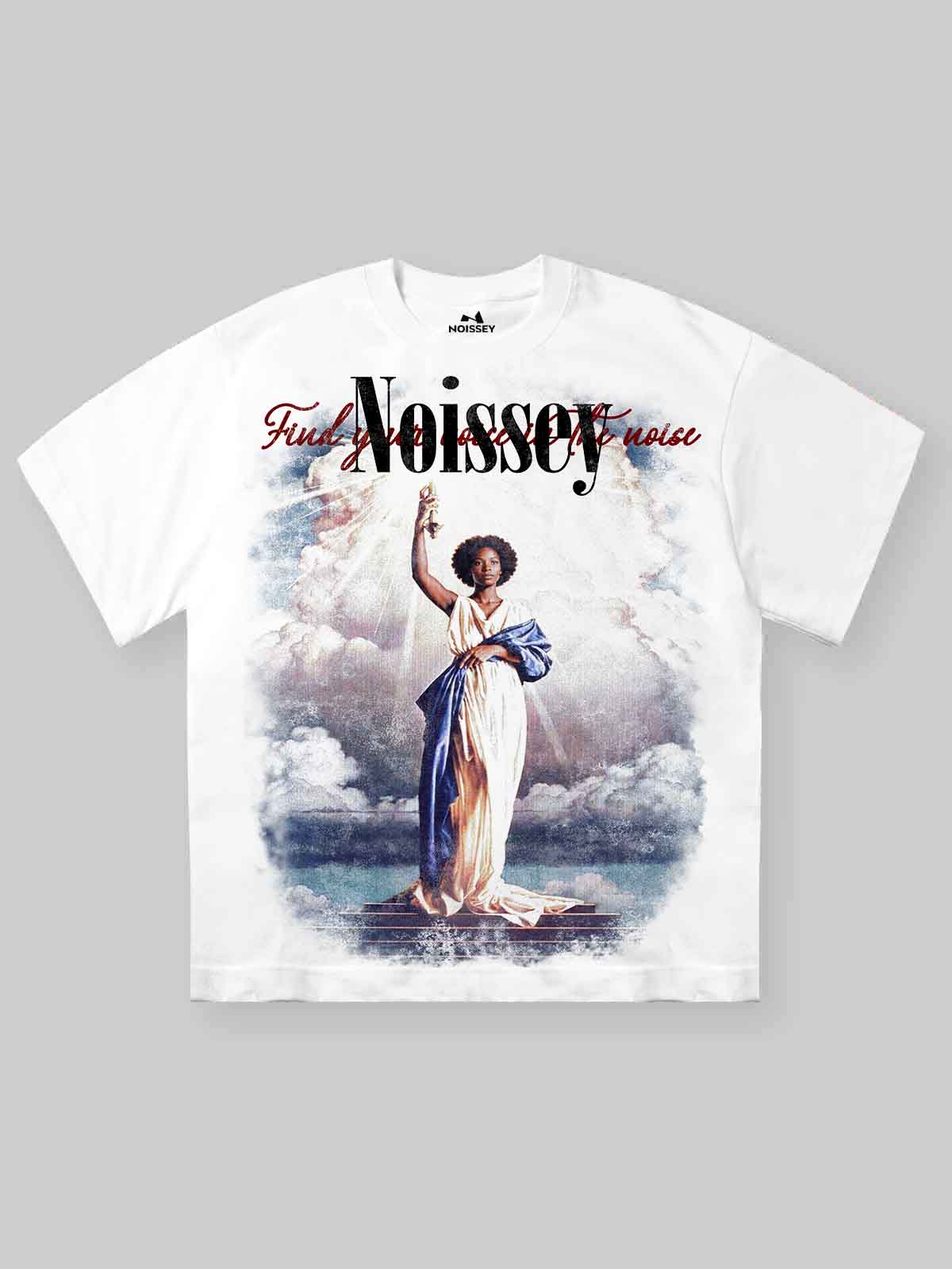 NOISSEY "FIND YOUR VOICE" CELESTIAL GODDESS VINTAGE ART PRINT T-SHIRT