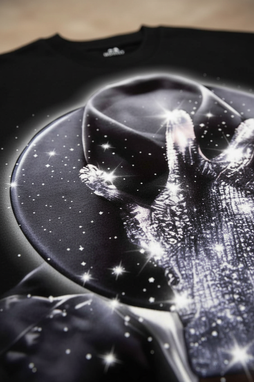 NOISSEY "Eternal Legend" Hat & Diamond Glove Graphic Art Heavyweight T-Shirt