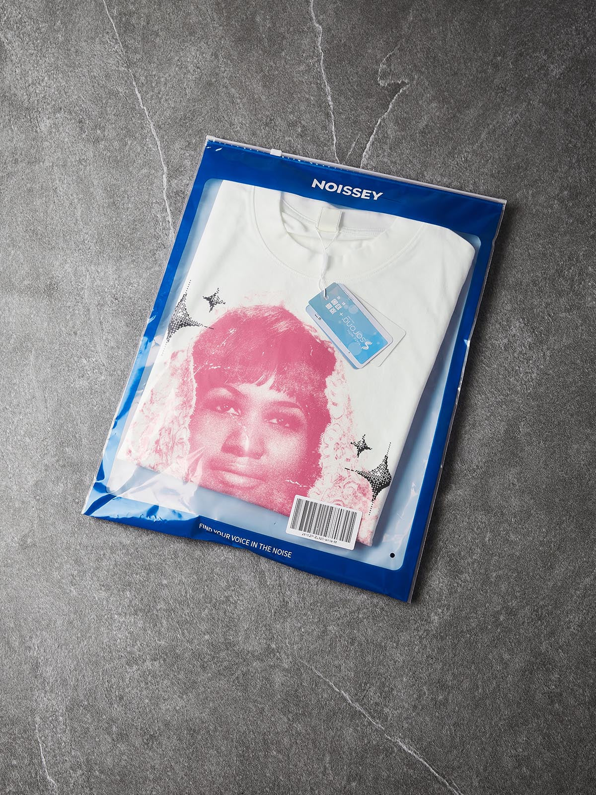 NOISSEY "VINTAGE GLOW" PINK-TONE LEGEND PORTRAIT GRAPHIC TEE