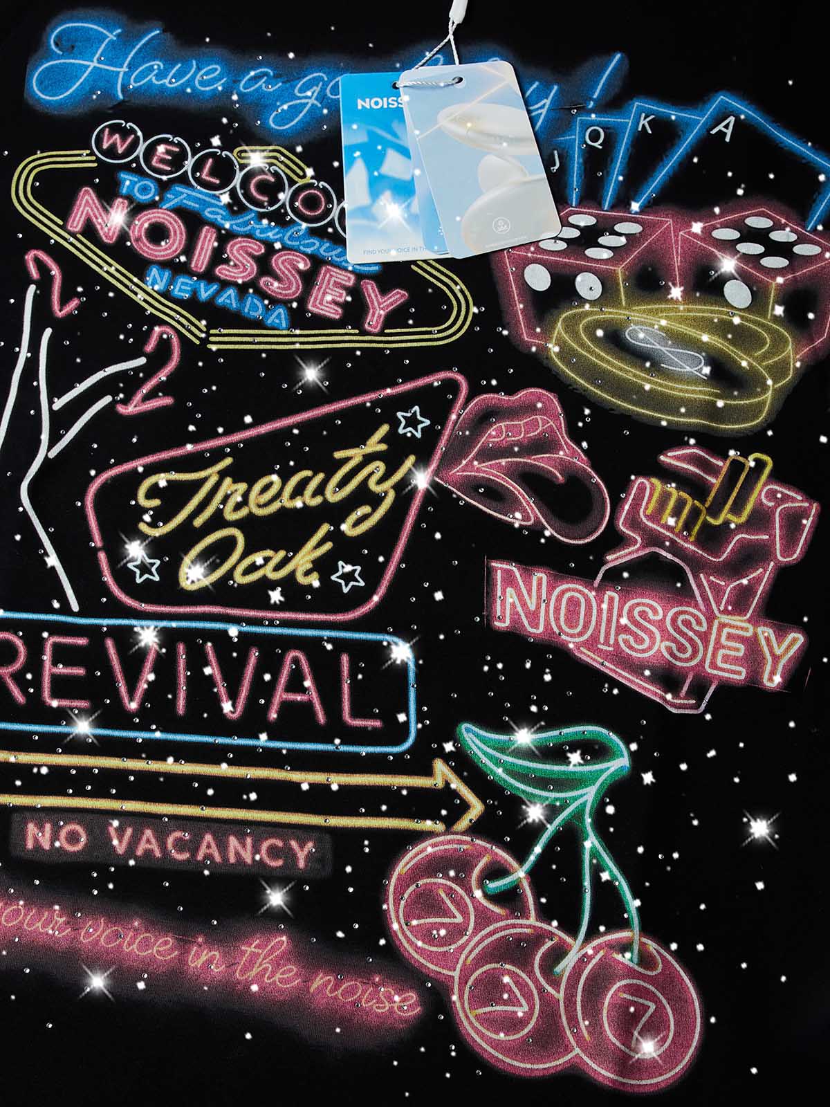 NOISSEY "VEGAS NEON" RHINESTONE TEE - VINTAGE SIGN ART PRINT