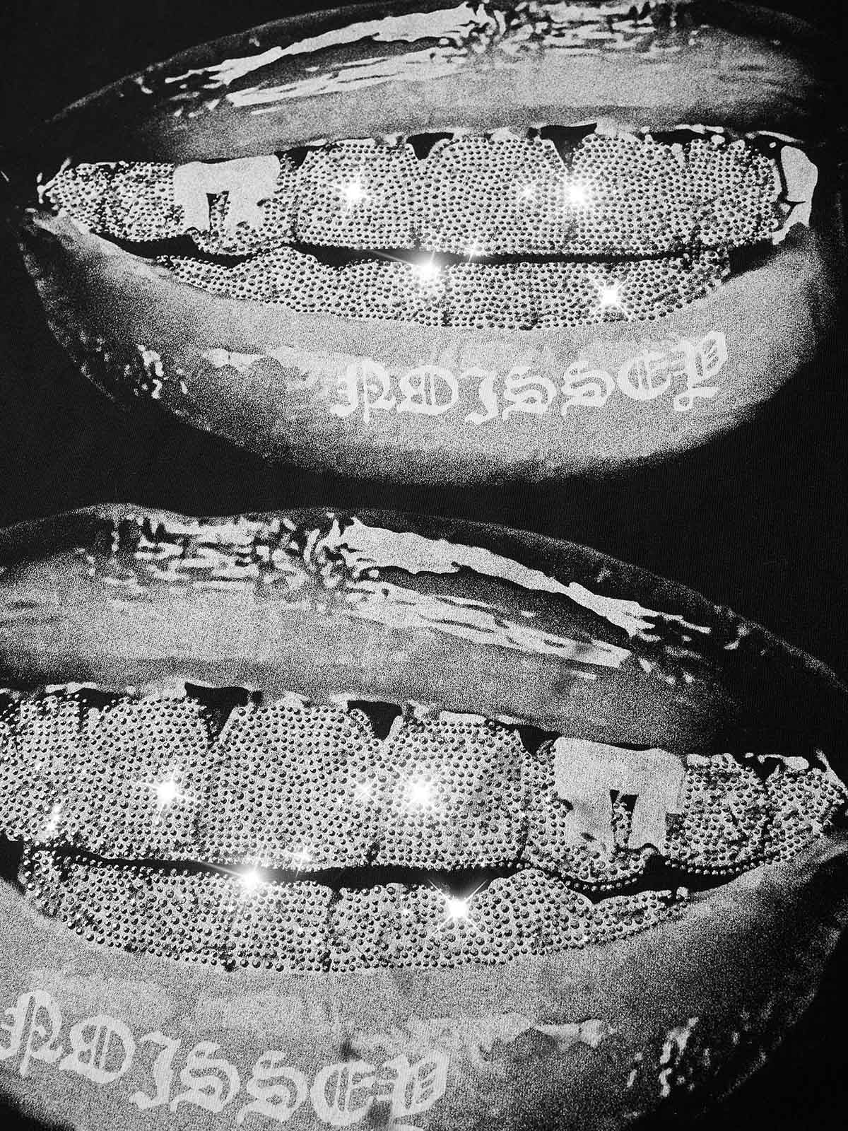 3D Rhinestone Grillz Tee | Authentic "Iced Out" Crystal Detail | NOISSEY