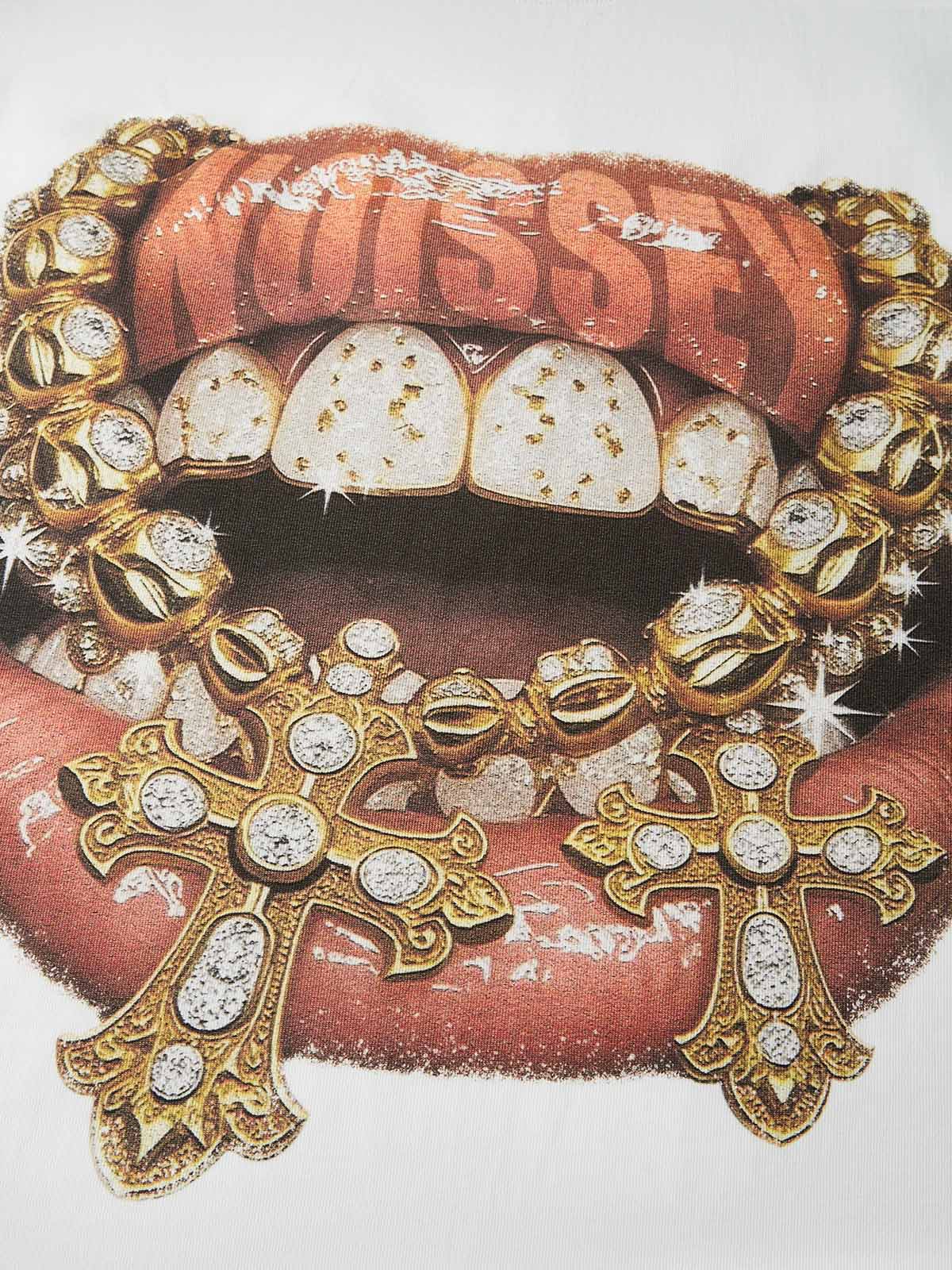 NOISSEY "Gold Cross Chain" Grillz Cooling Boxy Tee