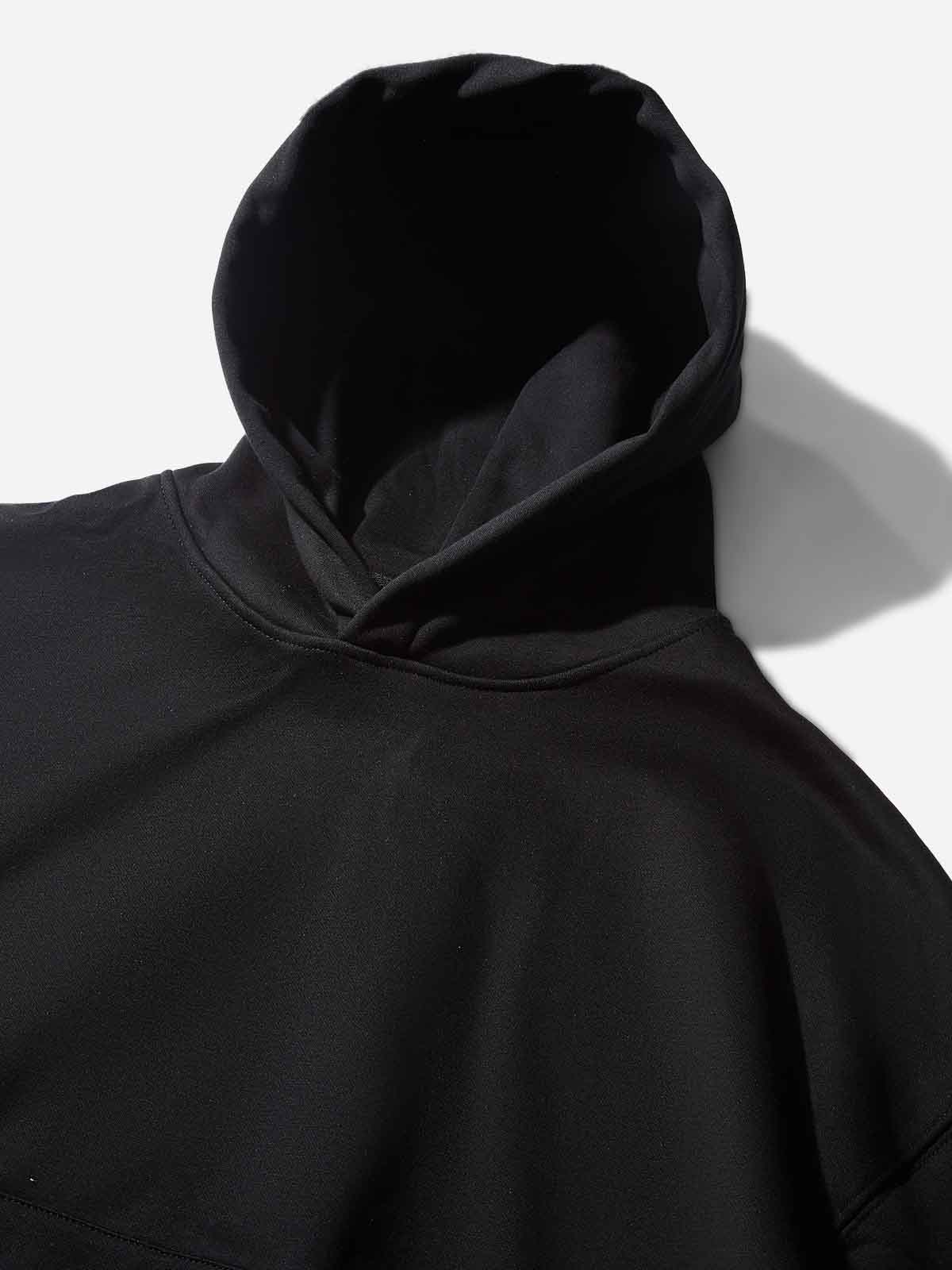 Child Blinded by Money Print Boxy Tech-Fabric Hoodie