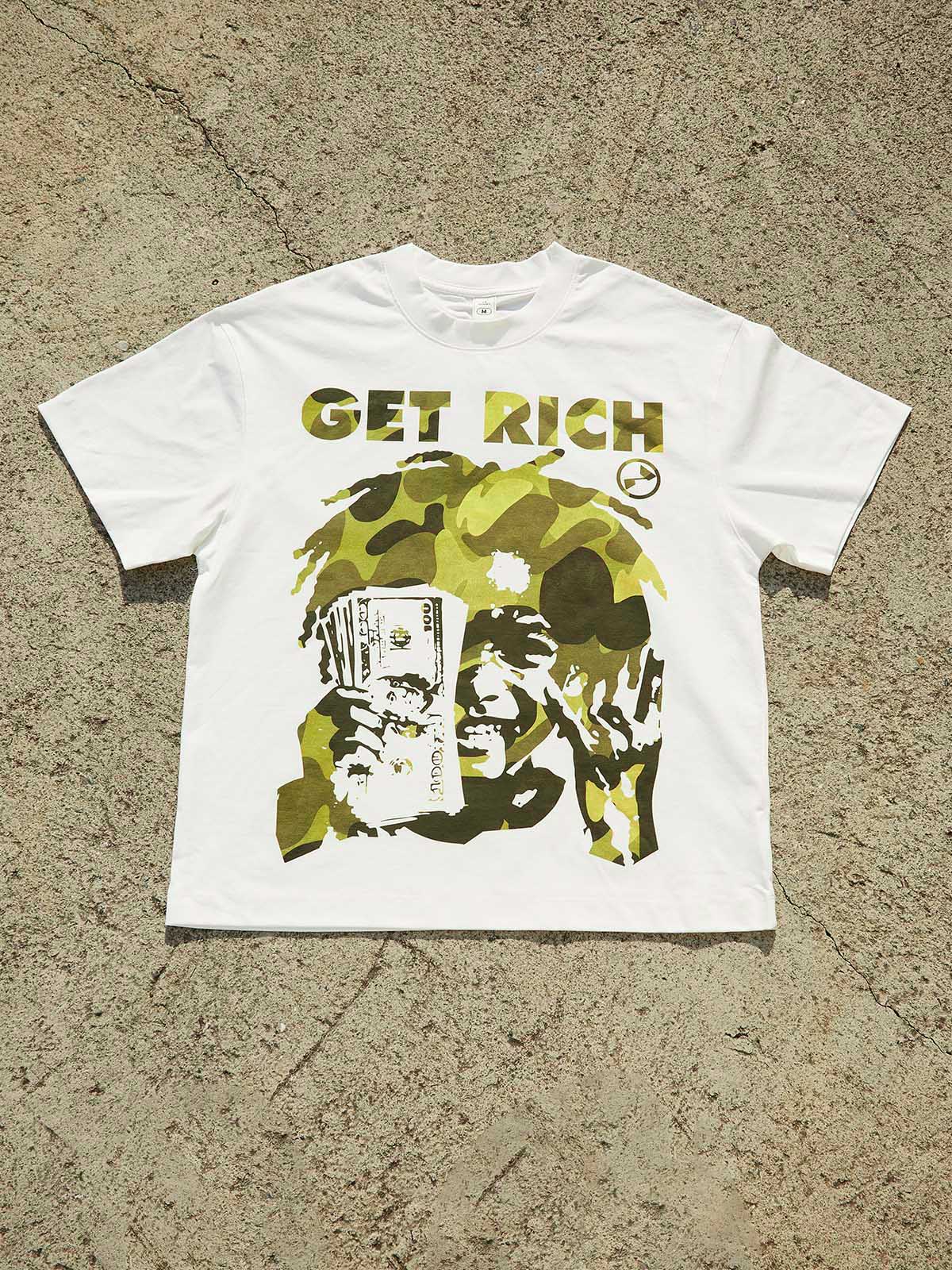 NOISSEY "Get Rich" Camo Silhouette Tee