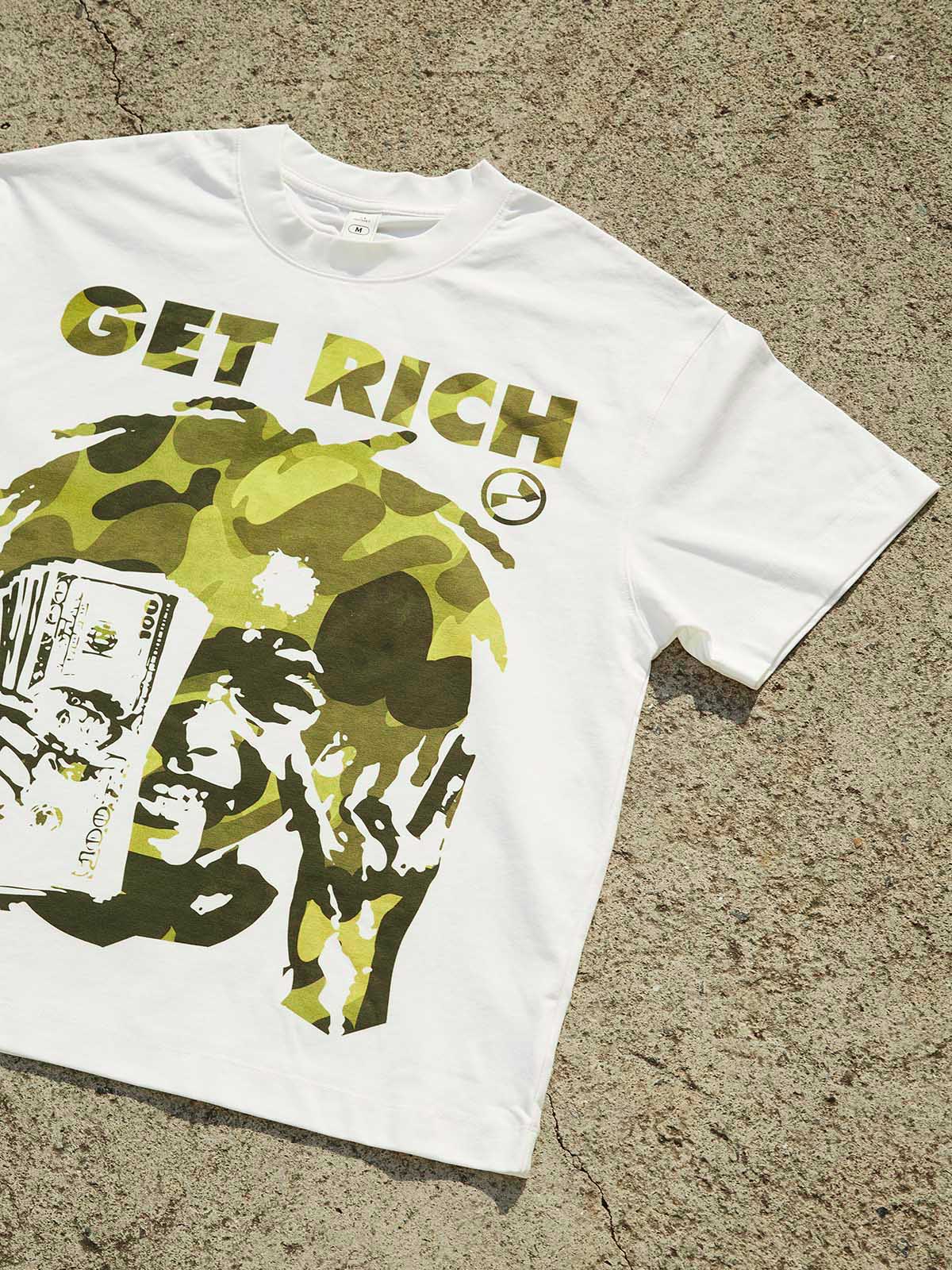 NOISSEY "Get Rich" Camo Silhouette Tee