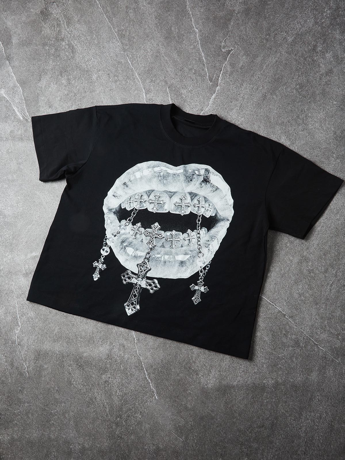 NOISSEY "FROZEN ICON" ICY CROSS & GRILLZ ARTWORK OVERSIZED TEE