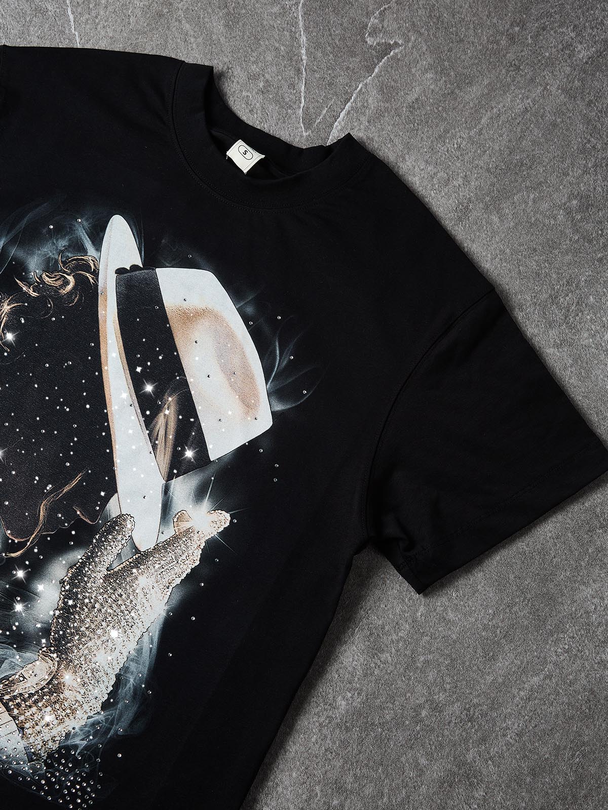 NOISSEY "Radiant Legend" Shimmering Smoke & Diamond Art Heavyweight T-Shirt