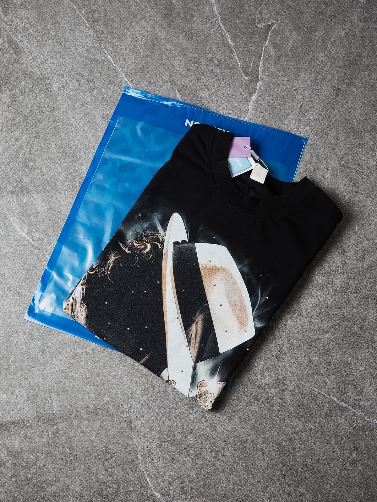 NOISSEY "Radiant Legend" Shimmering Smoke & Diamond Art Heavyweight T-Shirt