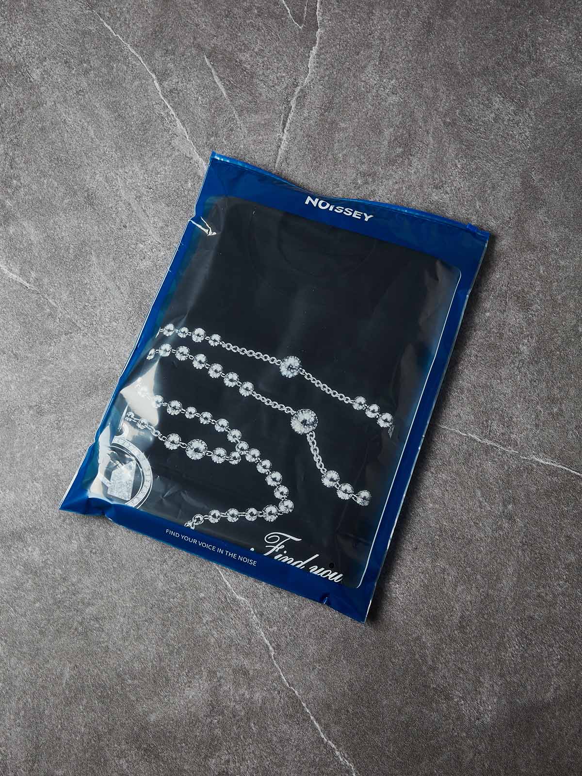 NOISSEY "Diamond Chain Archive" Graphic Boxy Heavyweight Tee - Onyx Black