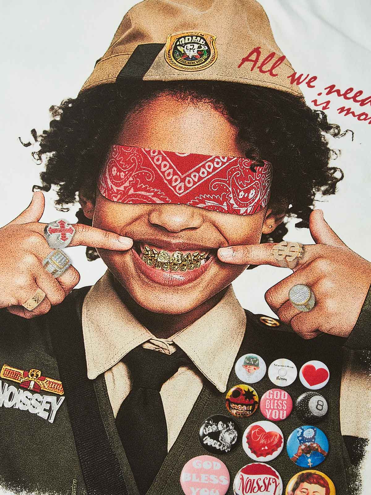 NOISSEY Money Scout Boxy Cooling Heavyweight Tee - DIY Mystery Pin Set