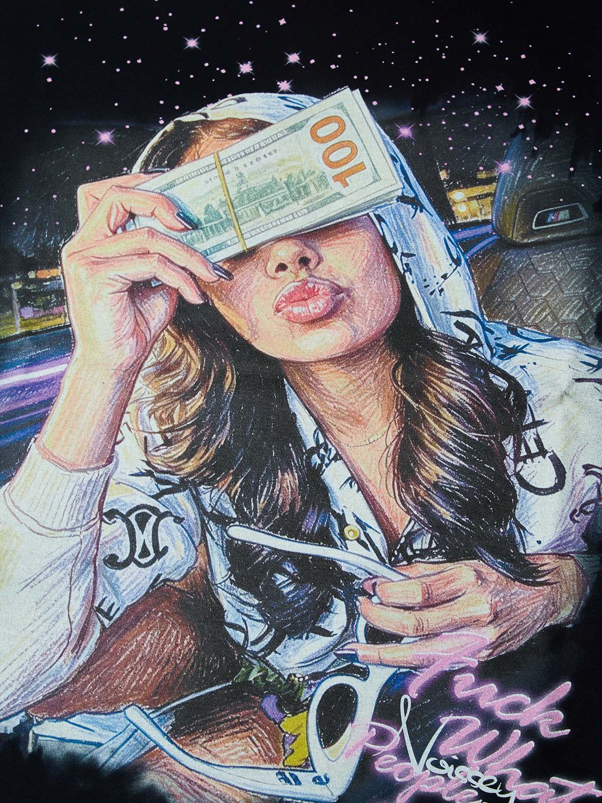 NOISSEY ""Starlight Noir" Neon Lady Art Print Boxy Tee
