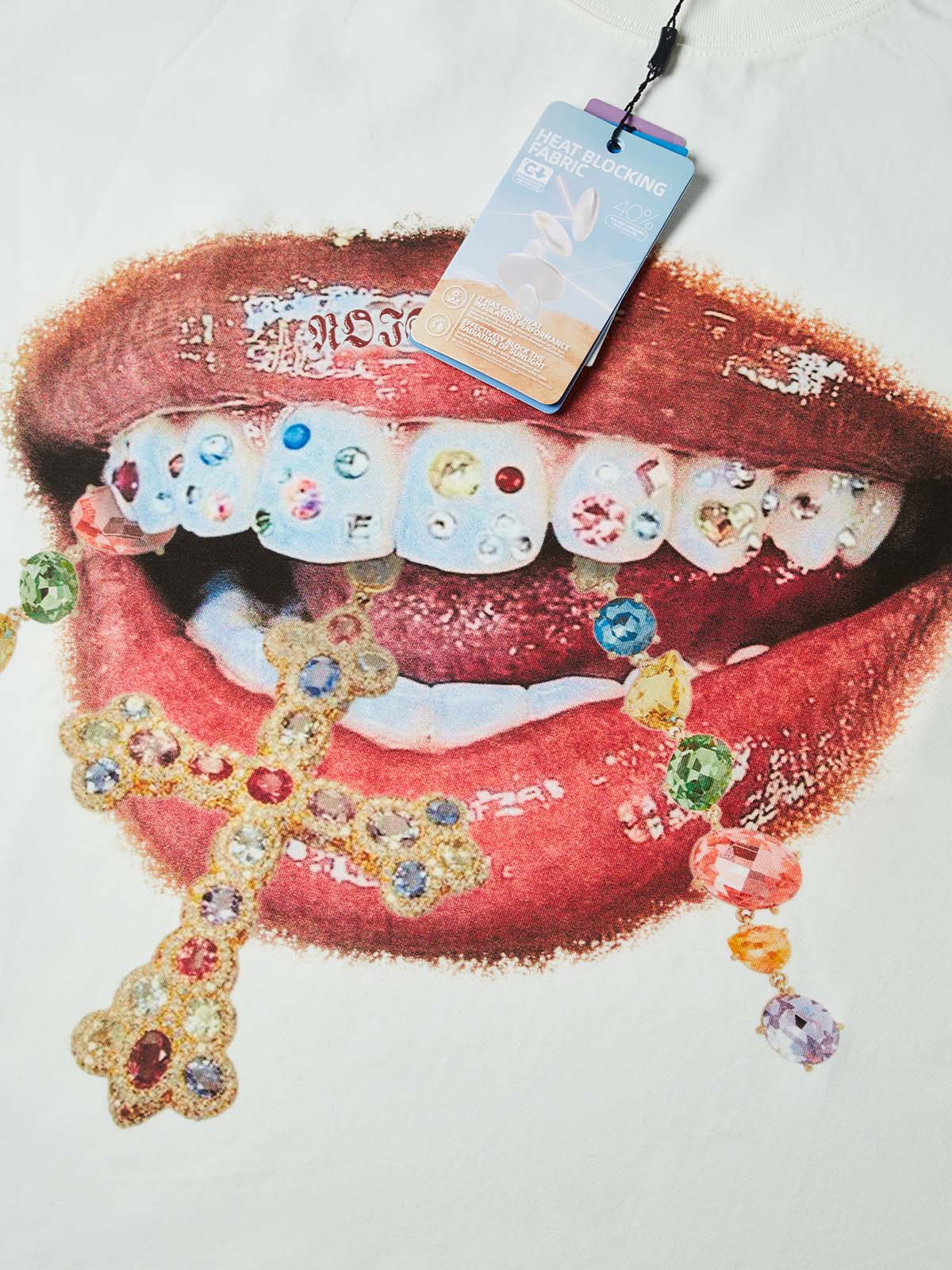 NOISSEY Diamond Cross Grillz" Boxy Oversized Heavyweight Cooling Tee