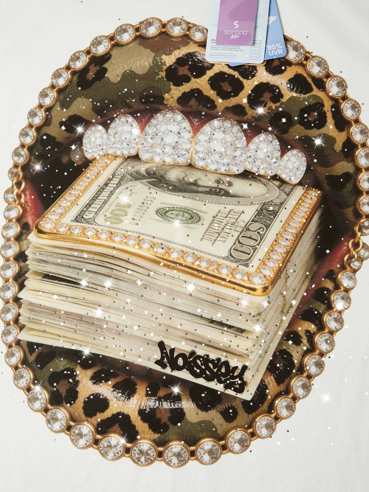 NOISSEY CAMO LEOPARD GRILLS - SHIMMERING DIY ART OVERSIZED TEE