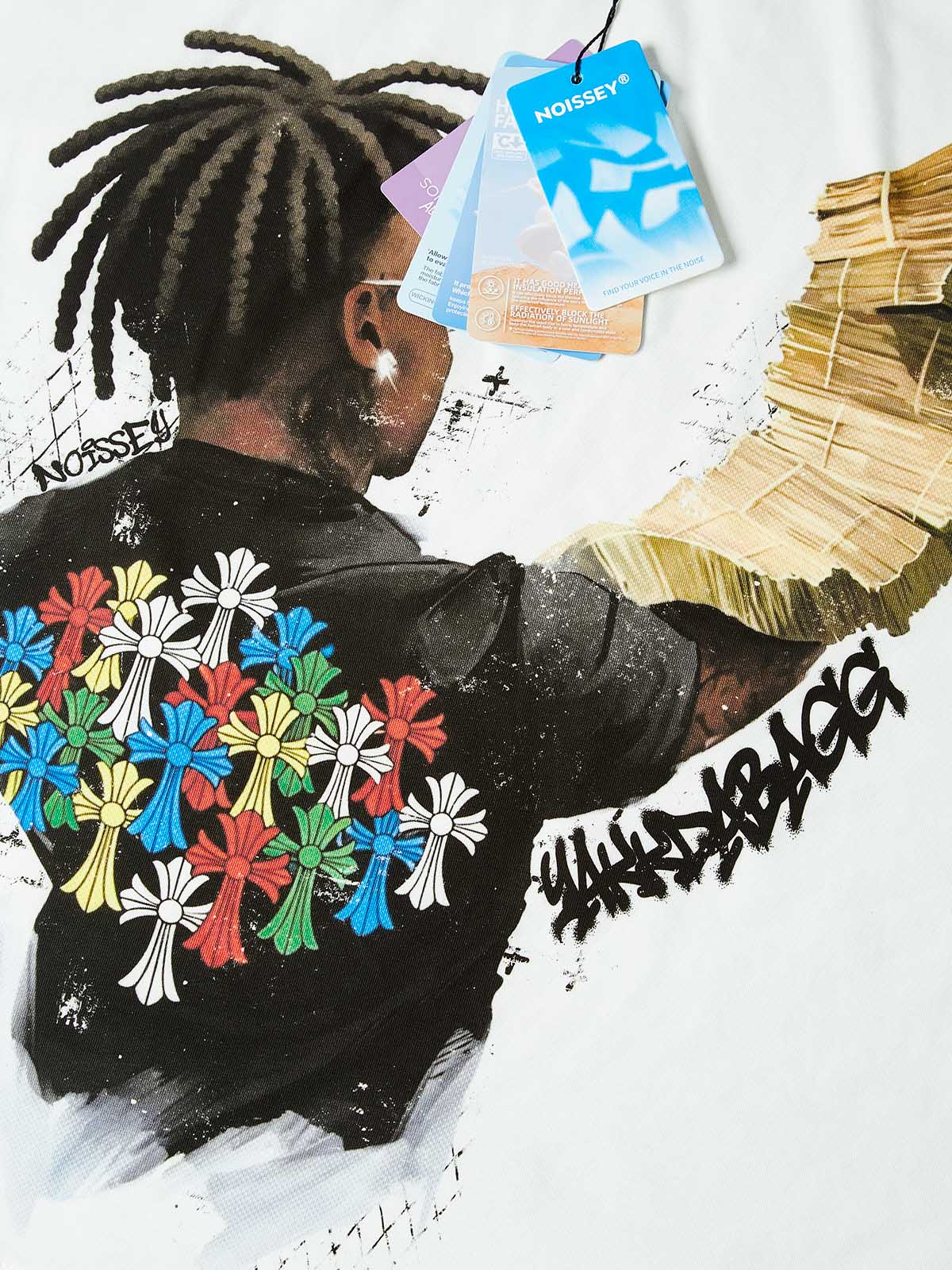 NOISSEY MONEY STACK ART - MULTICOLOR CROSS BOXY TEE