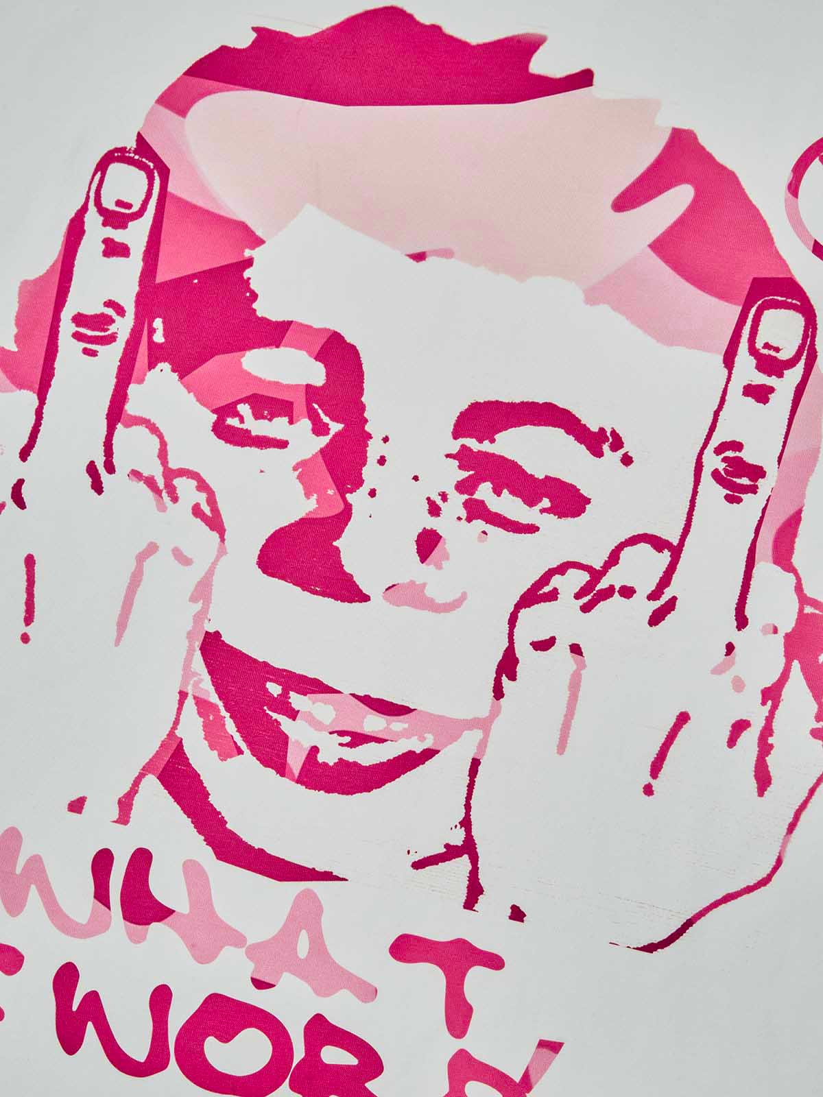 NOISSEY "What Me Worry?" Pink Camo Pop Art T-Shirt - Bad Boy Rebellion Streetwear Tee