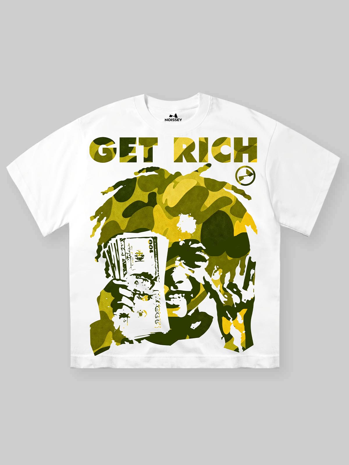 NOISSEY "Get Rich" Camo Silhouette Tee