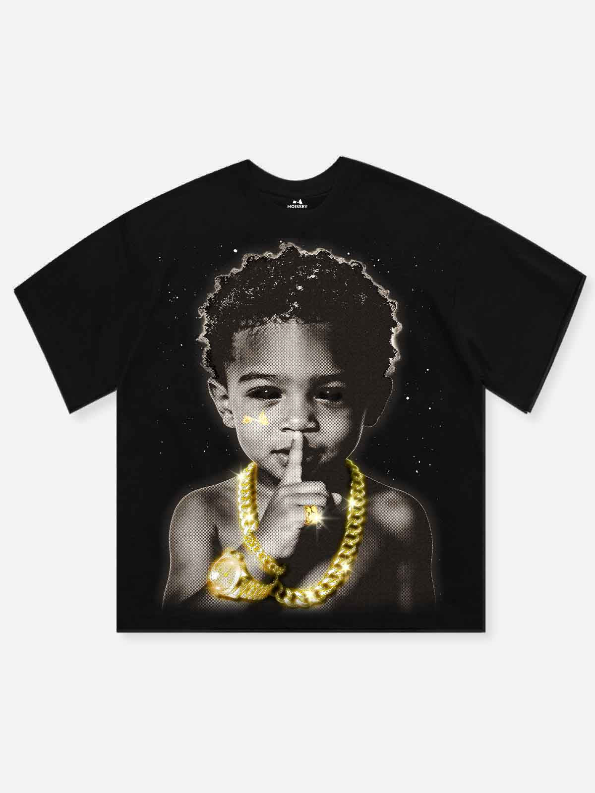 NOISSEY "Silence is Golden" Vintage Rap Portrait Heavyweight Tee