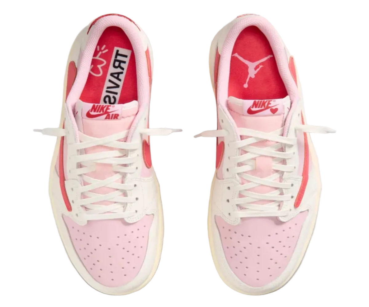 Air Jordan 1 Retro Low OG SP Travis Scott Sail Tropical Pink
