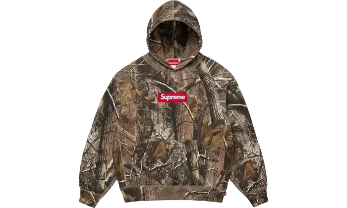 Supreme Hoodie Box Logo Forest Camo (FW25)