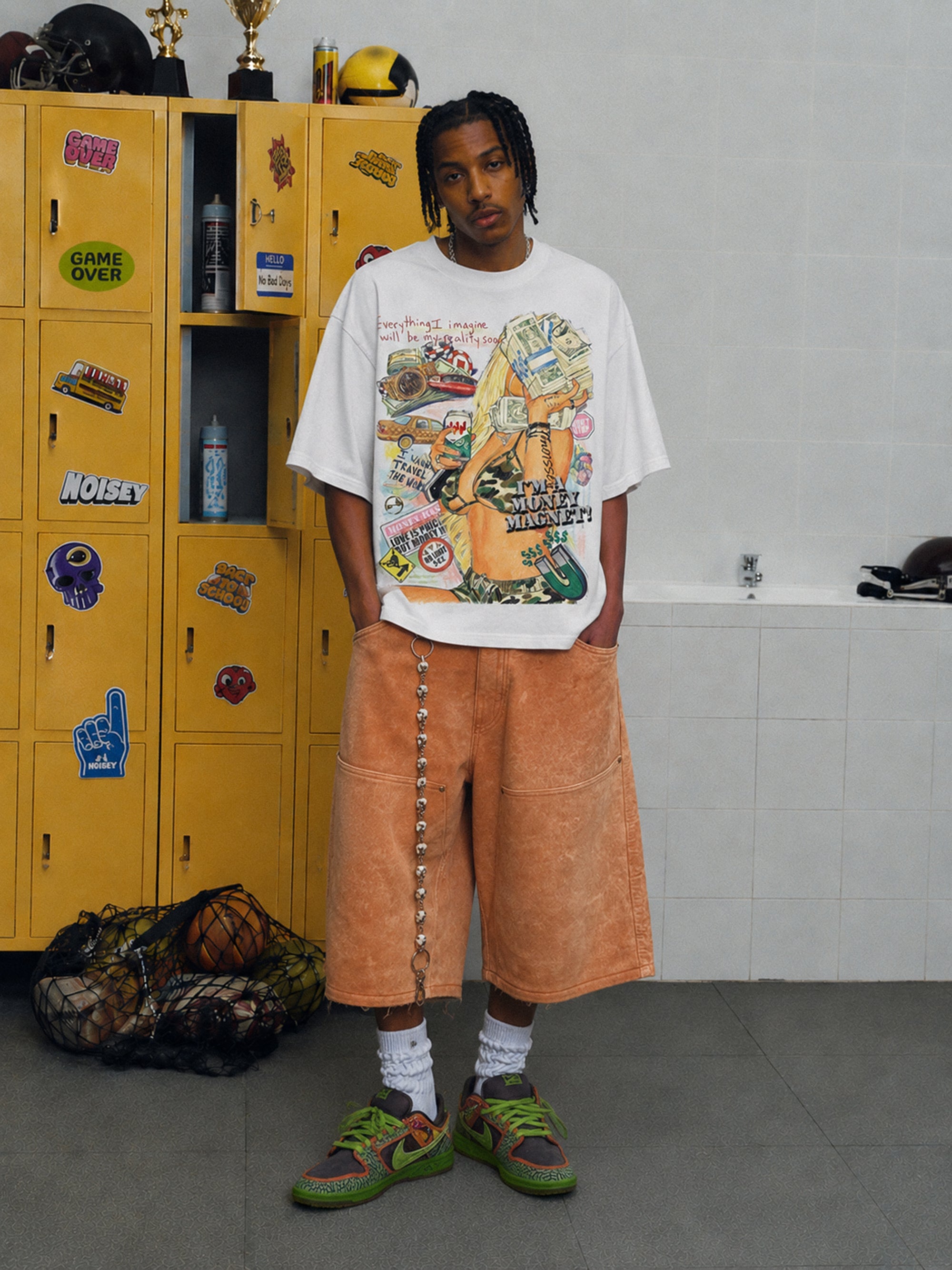 Noissey "Money Magnet" Graphic Tee – Y2K Streetwear Graffiti Art T-Shirt