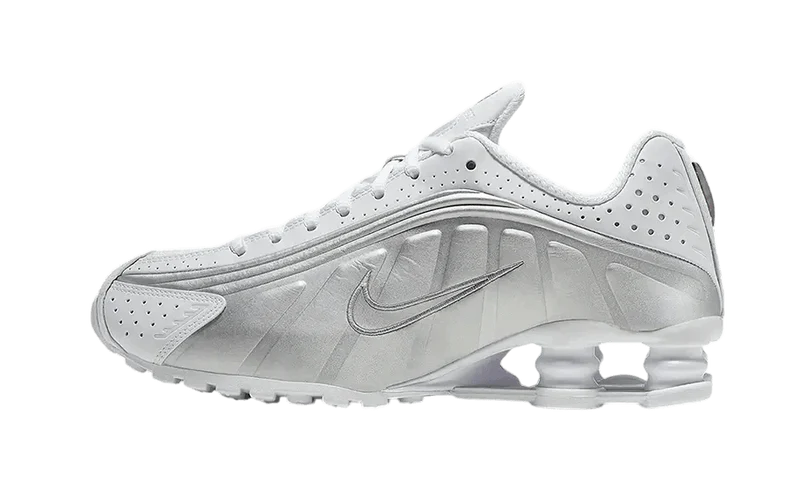 Nike Shox R4 White Metallic Silver
