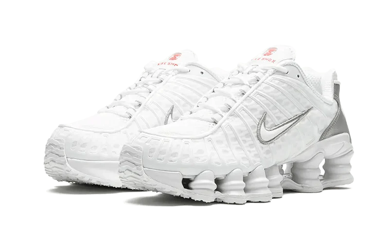 Nike Shox TL White Metallic Silver Max Orange