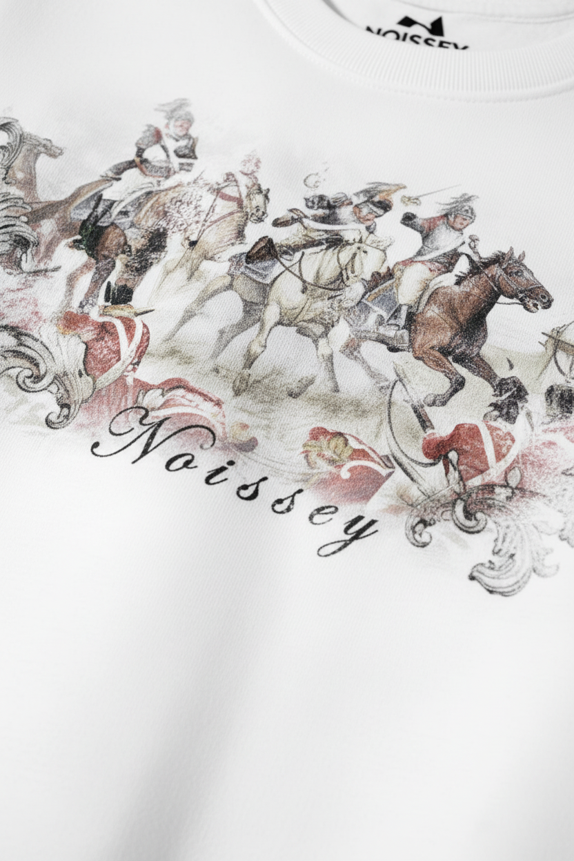 NOISSEY "ROYAL CAVALRY" VINTAGE WARRIOR CROPPED SWEATSHIRT