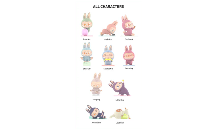 Pop Mart Labubu The Monsters Lazy Yoga Series Figures Sealed Case