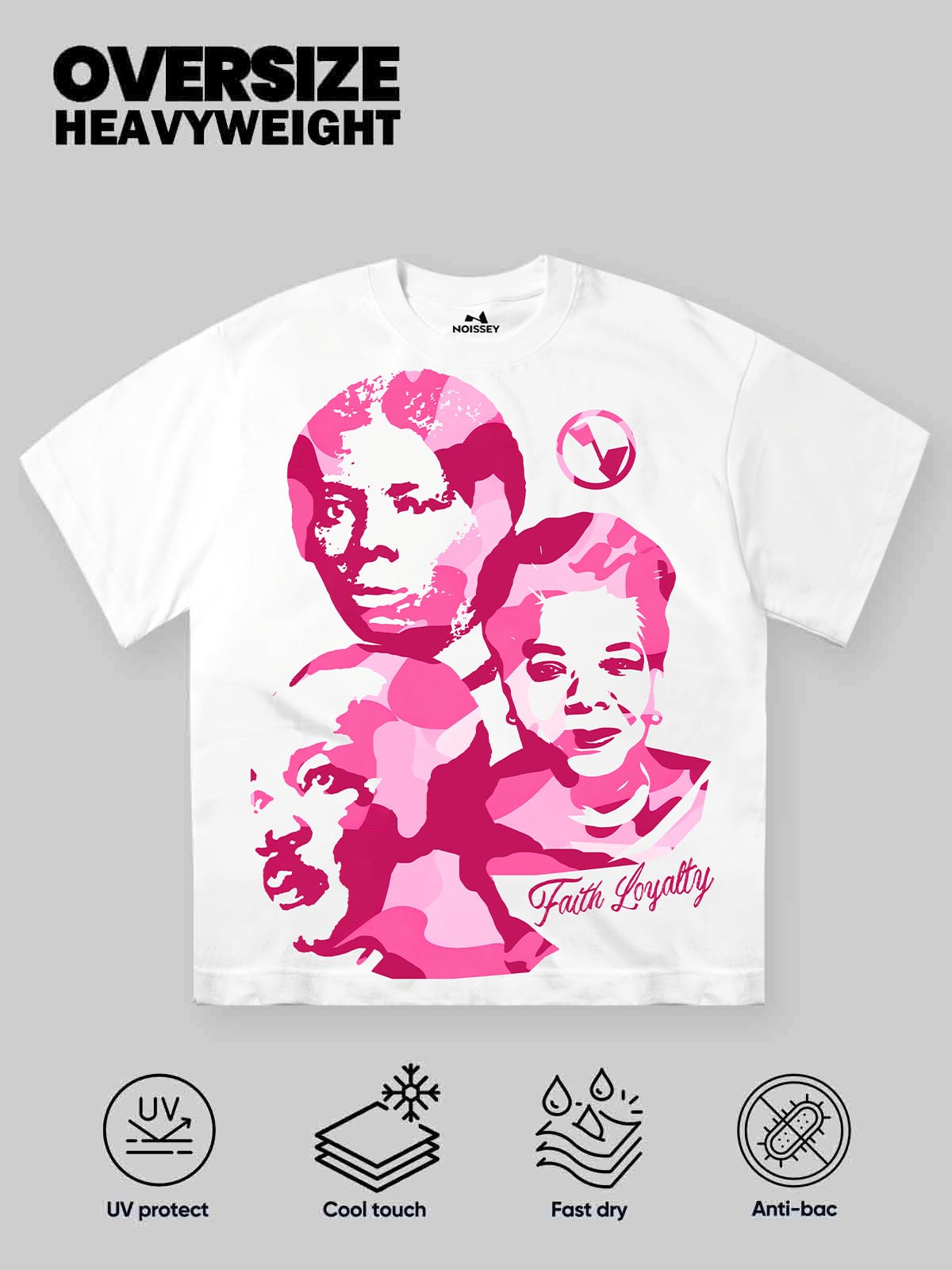 Empowerment in Pink Iconic Portrait Camo Art Graphic T-Shirt