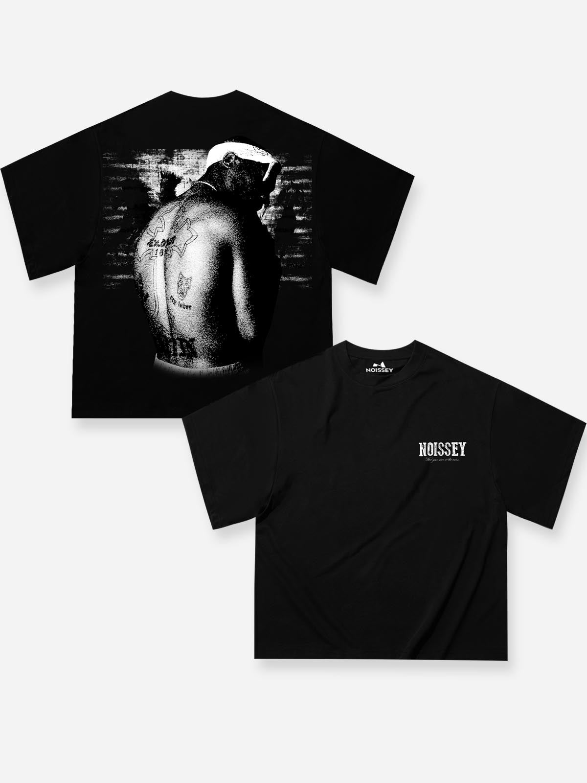 NOISSEY "TRIBUTE TO PAC" DOUBLE-SIDED ART GRAPHIC T-SHIRT