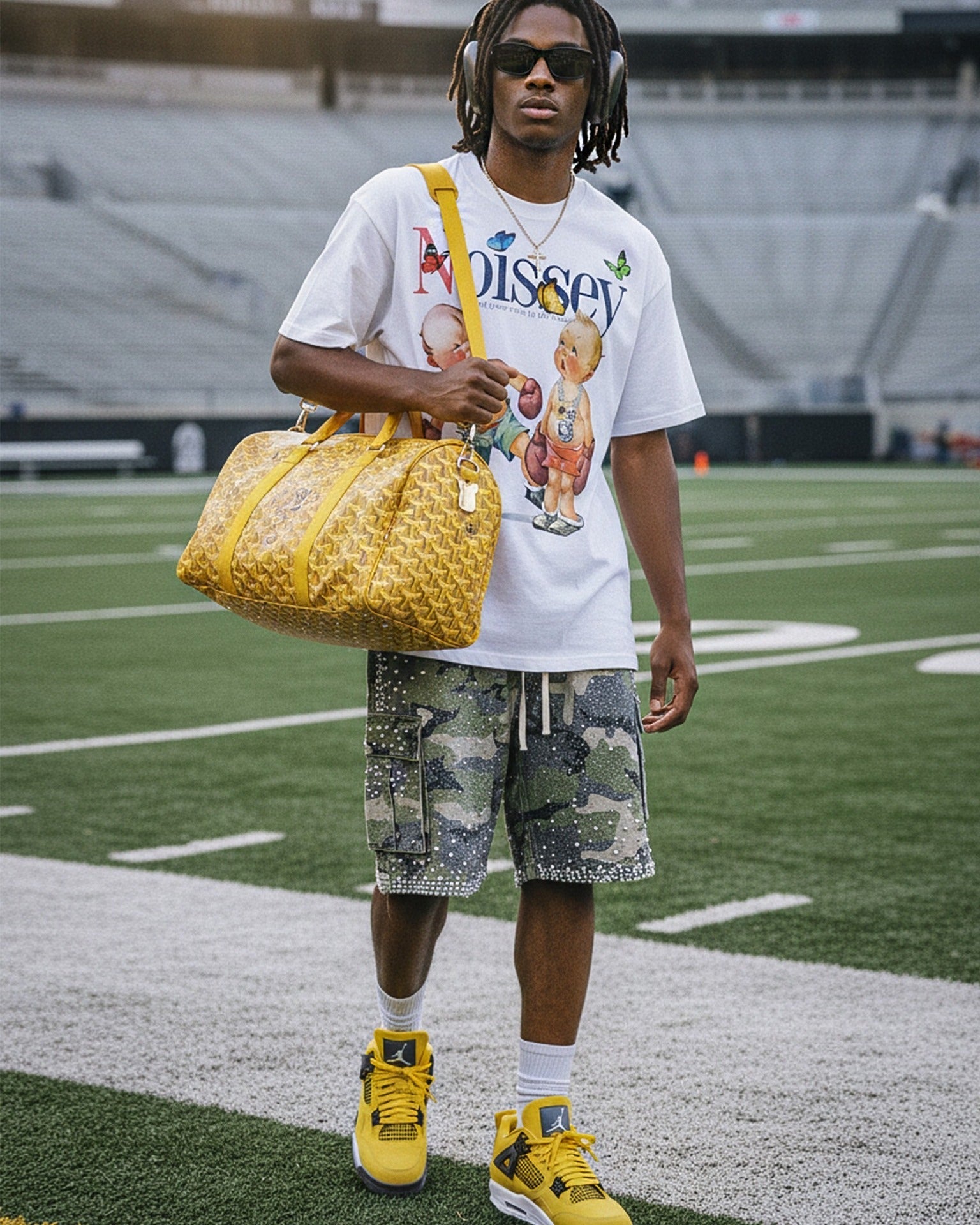 NOISSEY "Vintage Boxing Babies" Cooling Heavyweight Boxy Tee