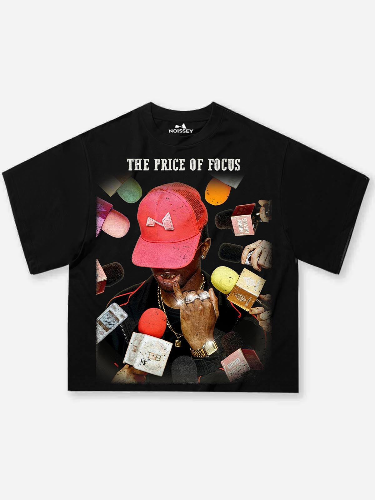 The price of focus?Printed Boxy Oversized T-shirt