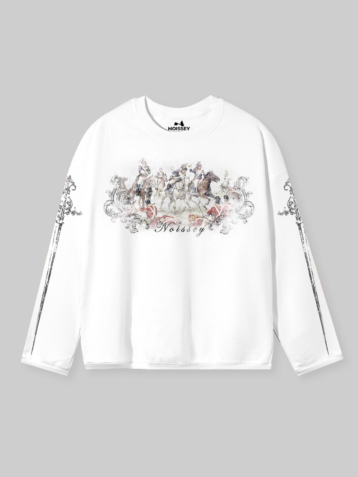 NOISSEY "ROYAL CAVALRY" VINTAGE WARRIOR CROPPED SWEATSHIRT