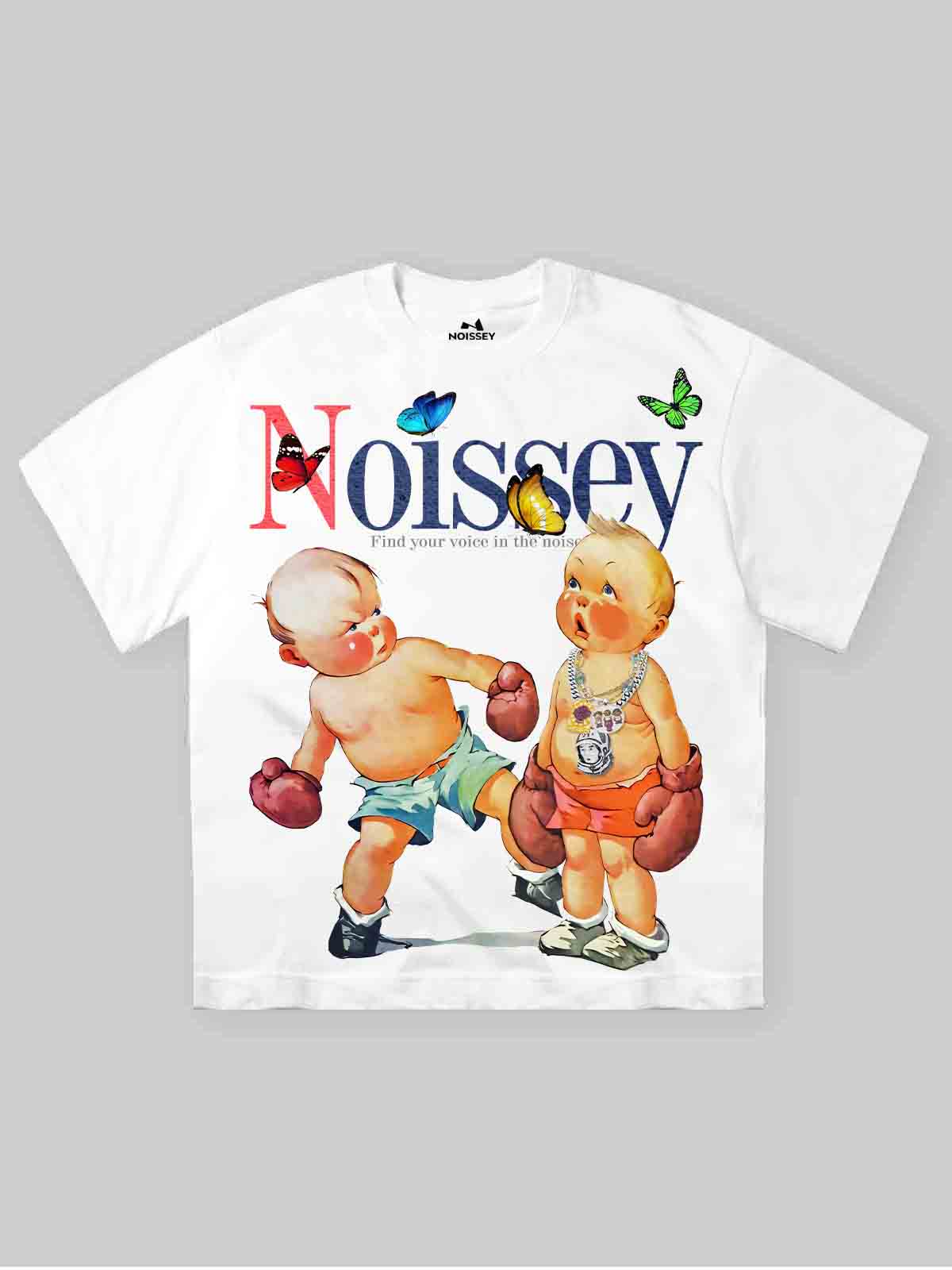NOISSEY "Vintage Boxing Babies" Cooling Heavyweight Boxy Tee