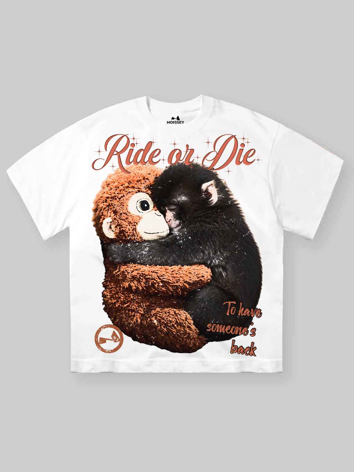 NOISSEY RIDE OR DIE - LONELY MONKEY HUG ART TEE