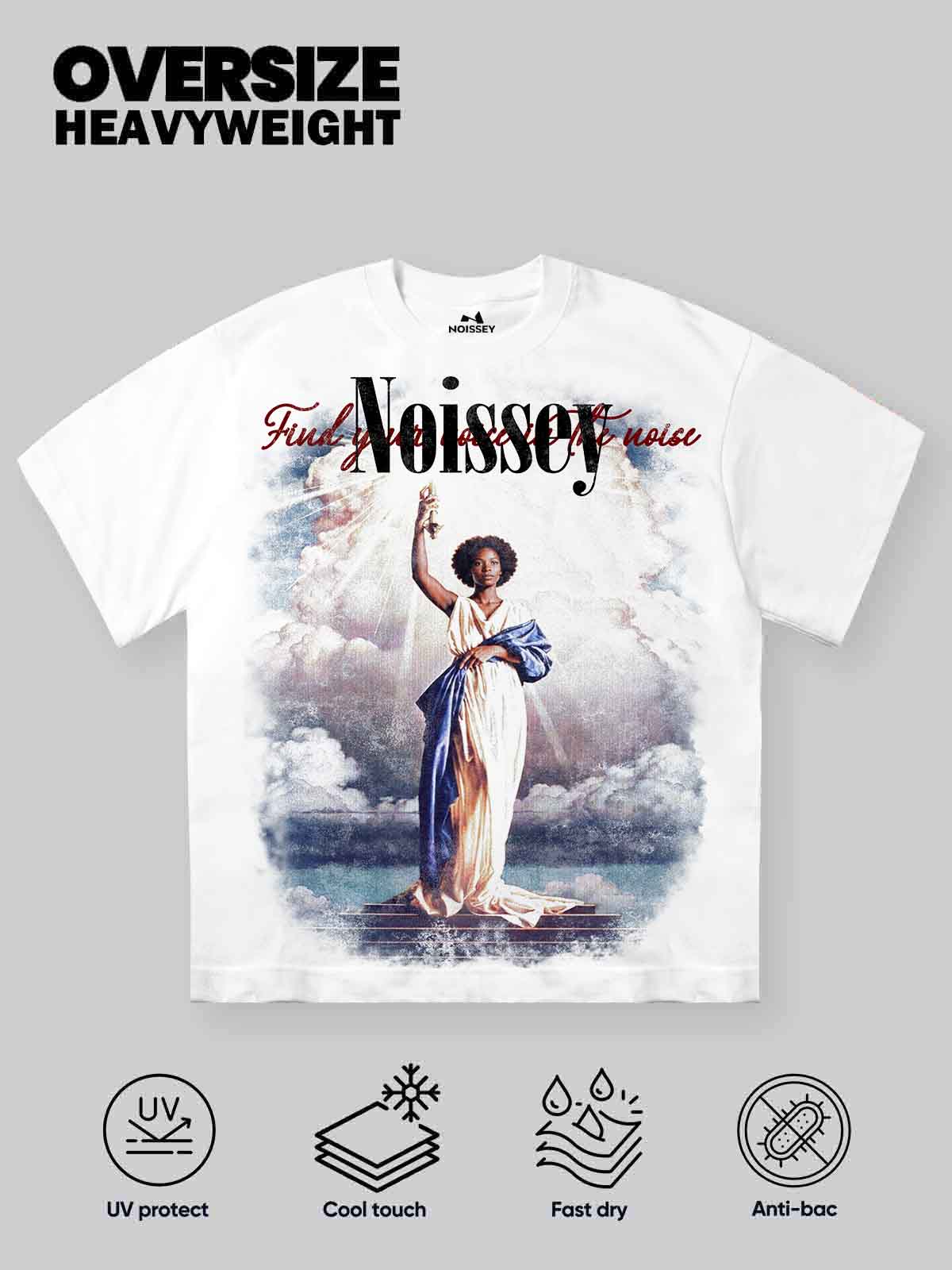 NOISSEY "FIND YOUR VOICE" CELESTIAL GODDESS VINTAGE ART PRINT T-SHIRT