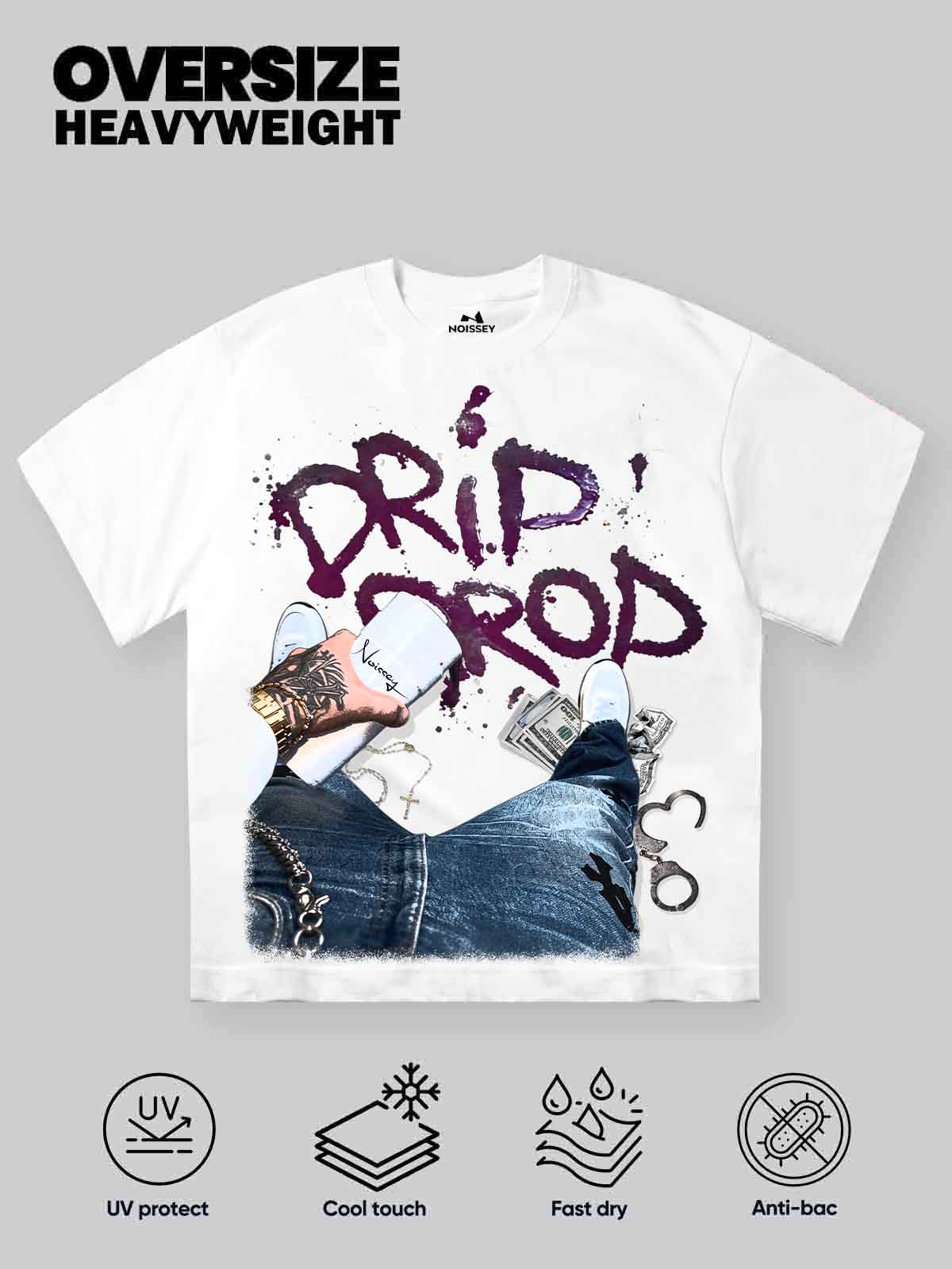 NOISSEY "DRIP DROP" HUSTLE ART OVERSIZED T-SHIRT