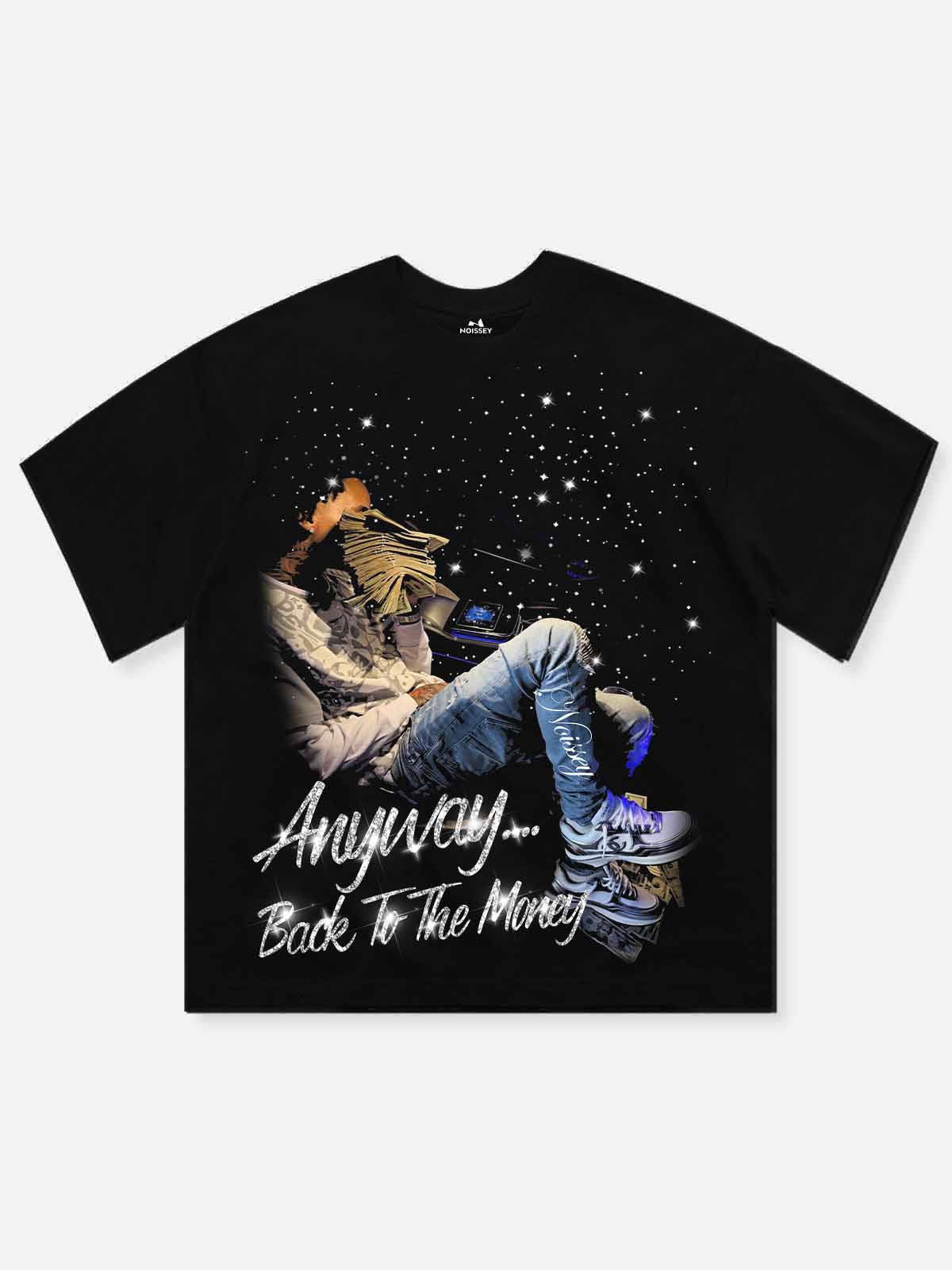 NOISSEY "Starry Reverie" Starlight Graphic Little Oversize Tee - Pitch Black