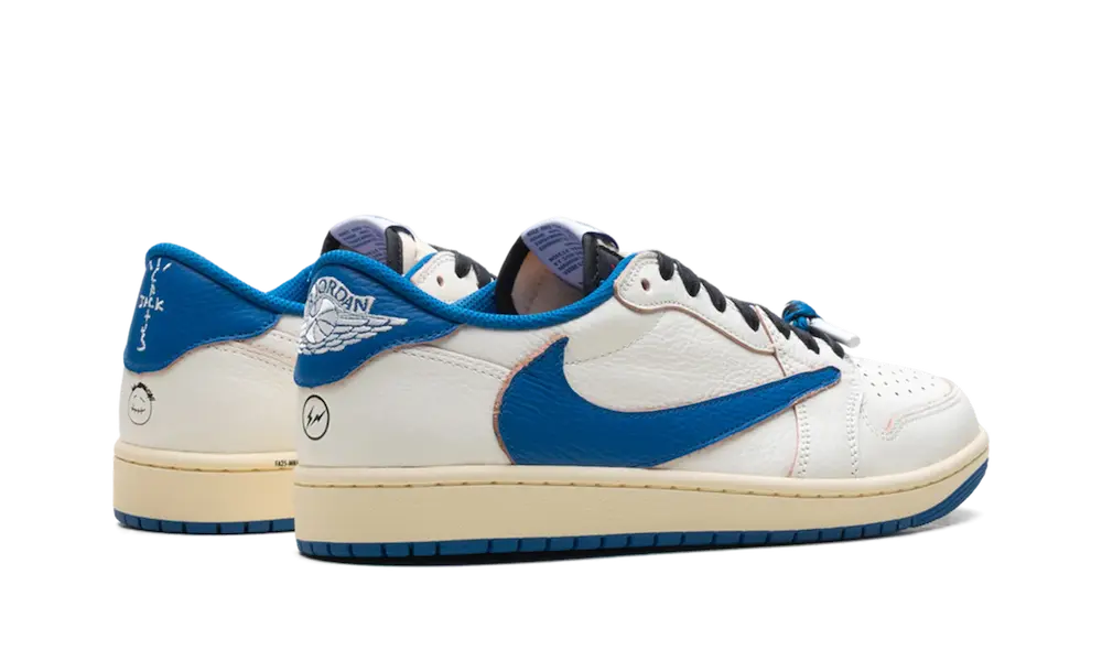 Air Jordan 1 Retro Low OG SP Fragment x Travis Scott Sail Military Blue