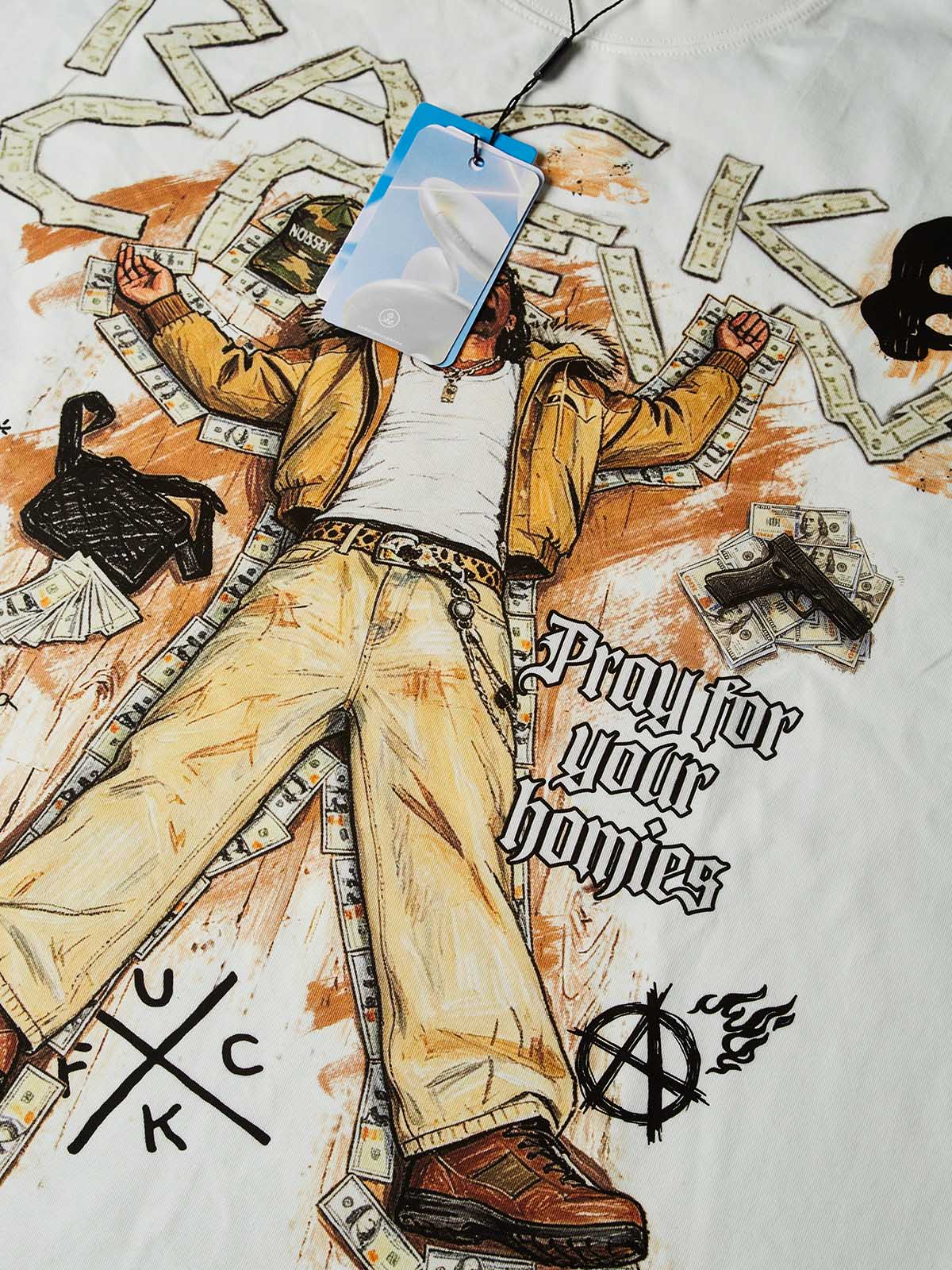 NOISSEY "RACK COMING" Off-White Tee - Boxy Graphic T-Shirt