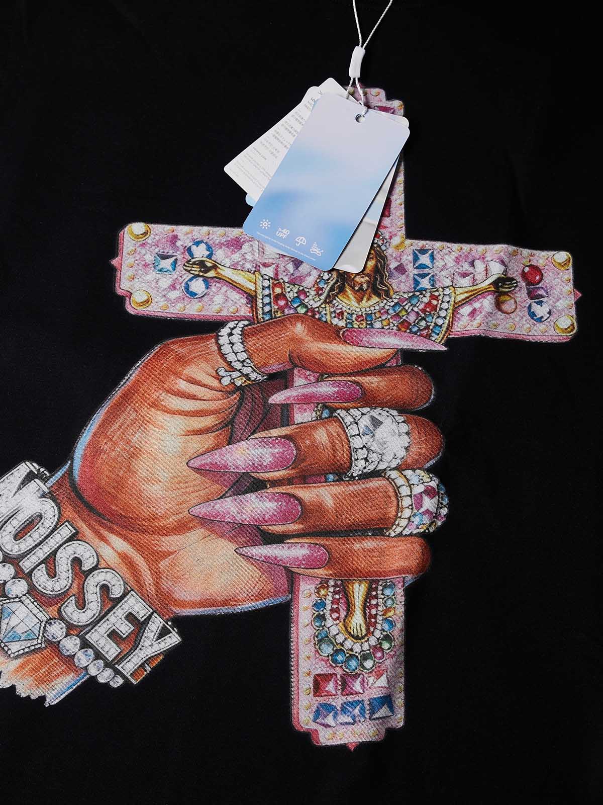 NOISSEY "Gothic Cross" Black Vest - Boxy Graffiti Graphic Tank Top