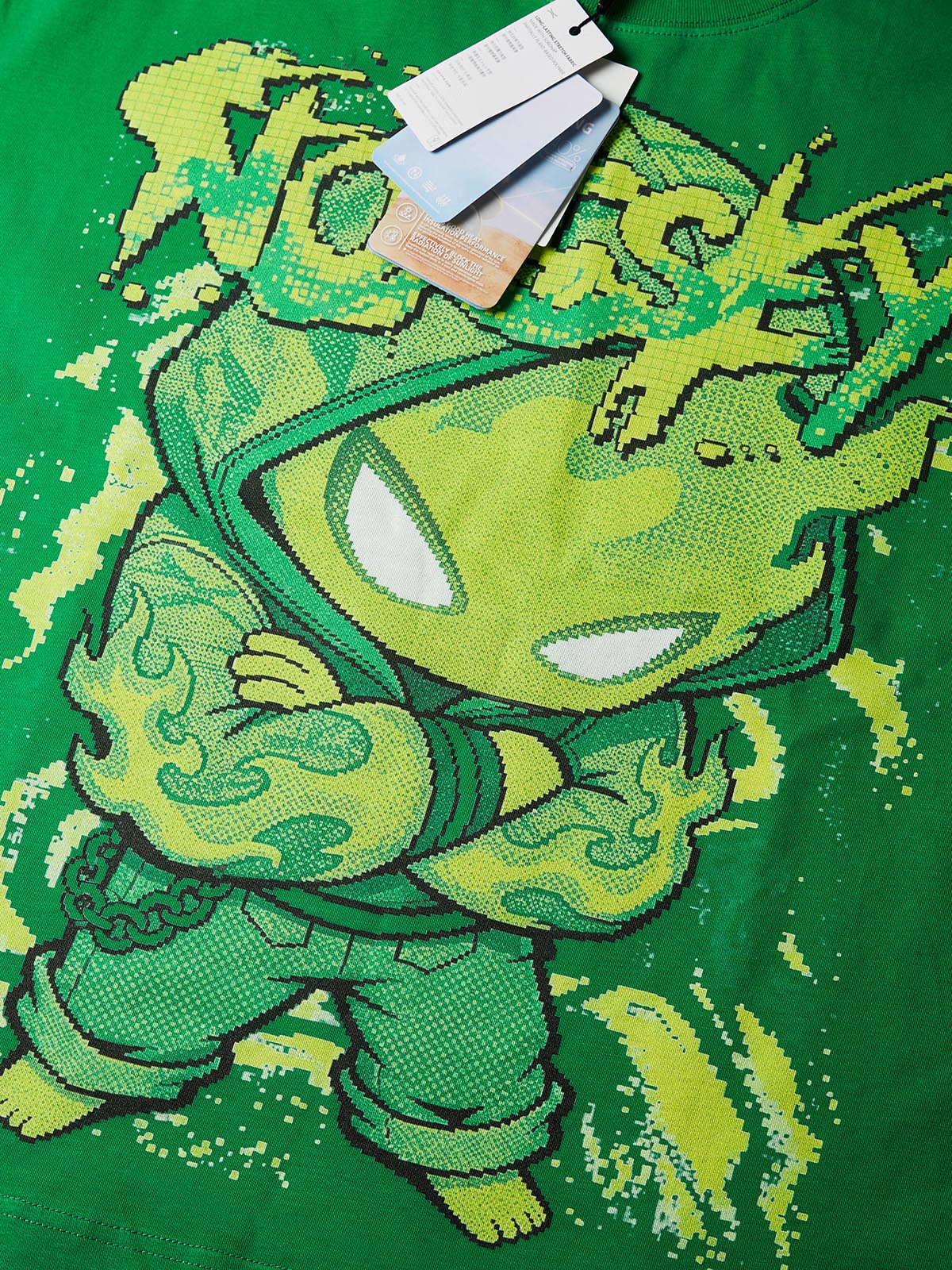 NOISSEY "Cyber Spark" Green Tee - Boxy Graffiti T-Shirt