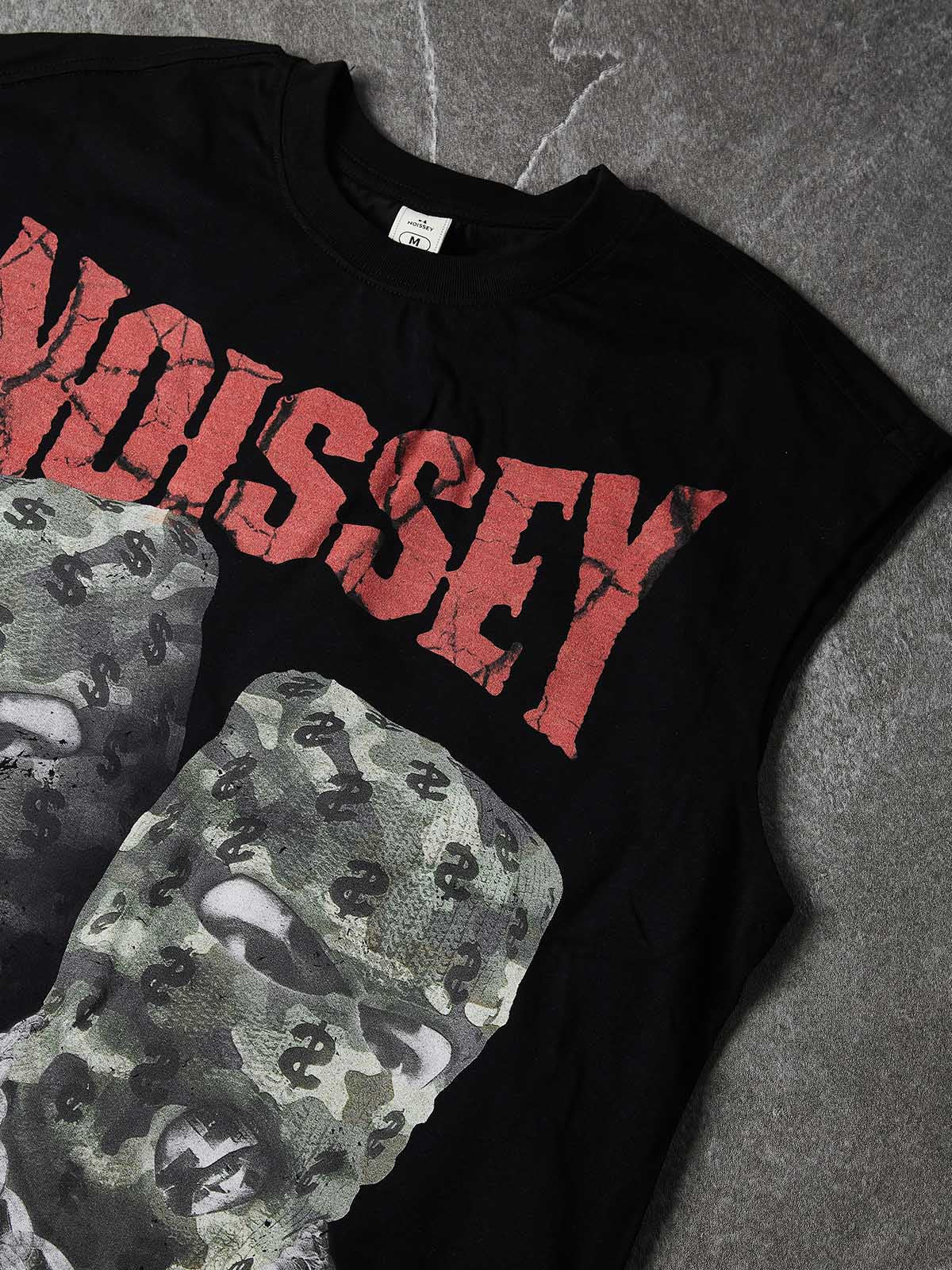NOISSEY Camo Double Head Mask Print Tank Top